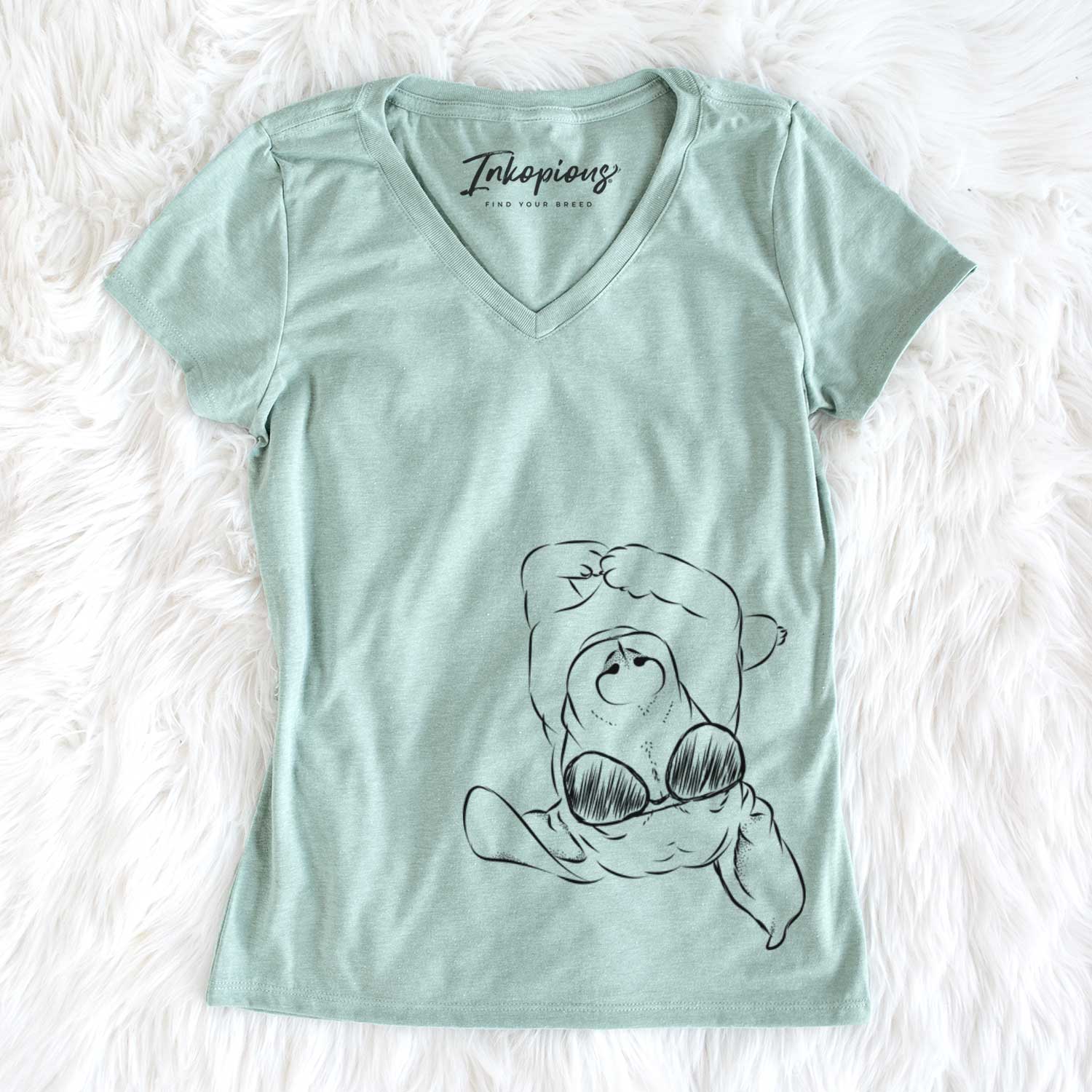 Aviator Eloise the Mixed Breed - Women's V-neck Shirt