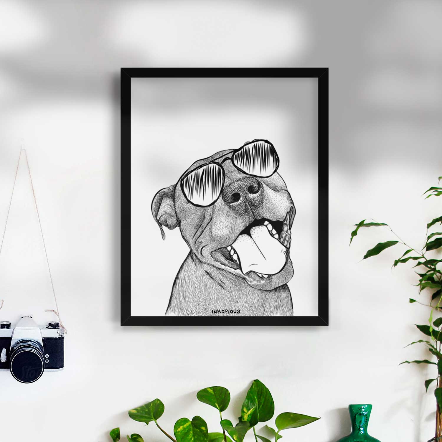 Eloise the Pitbull Mix Art Print