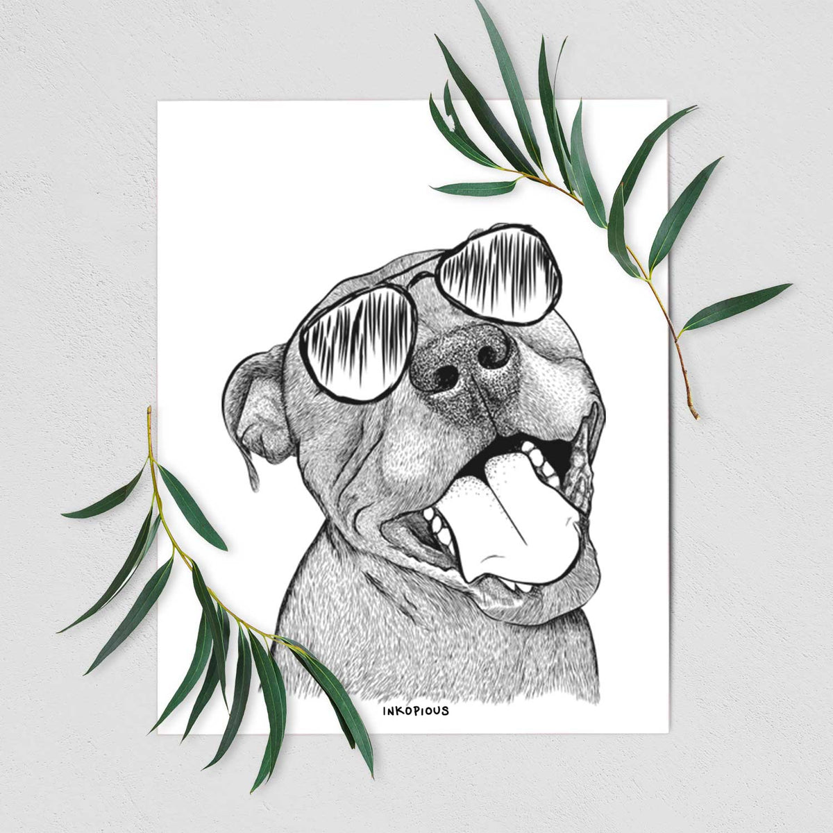Eloise the Pitbull Mix Art Print