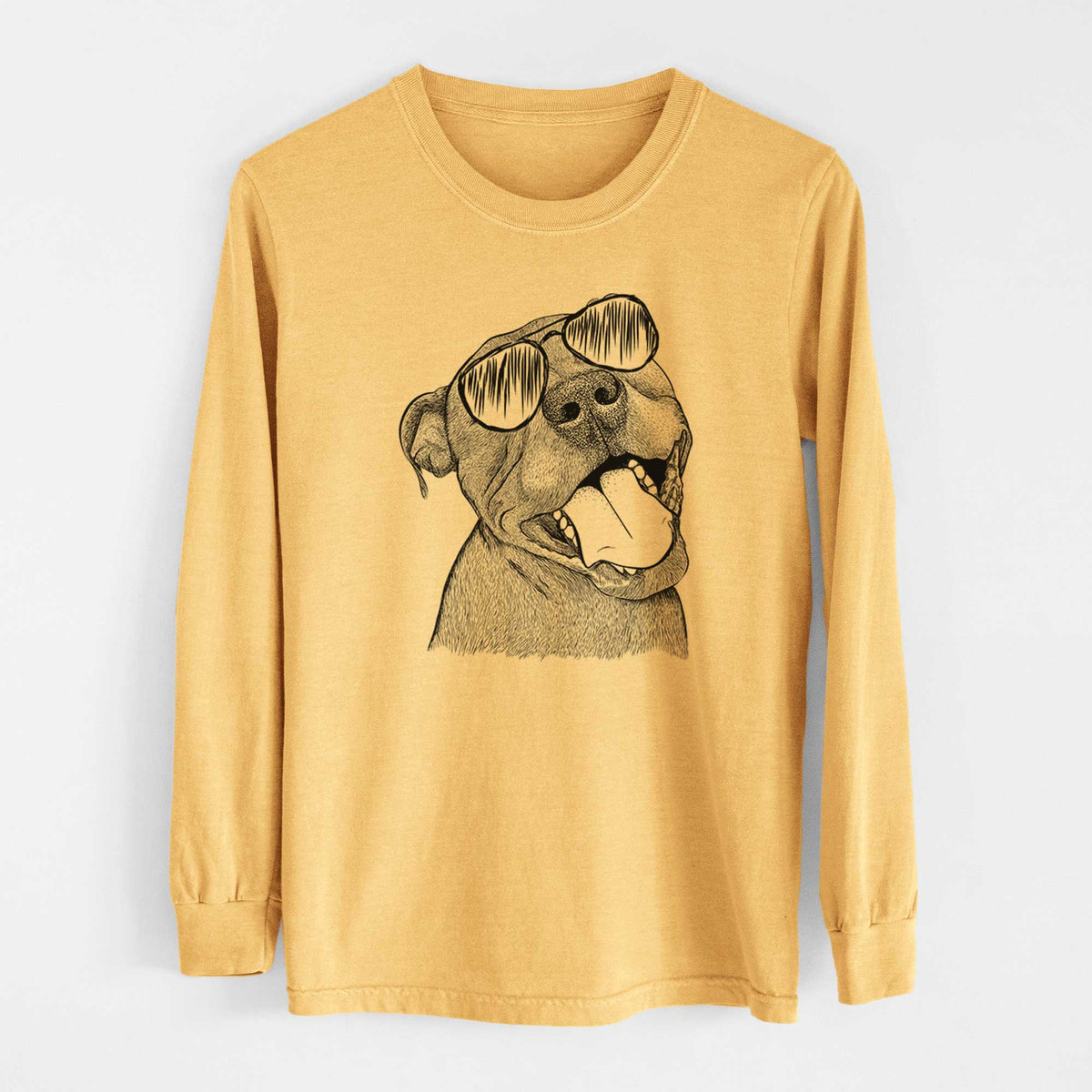 Aviators Eloise the Pitbull Mix - Heavyweight 100% Cotton Long Sleeve