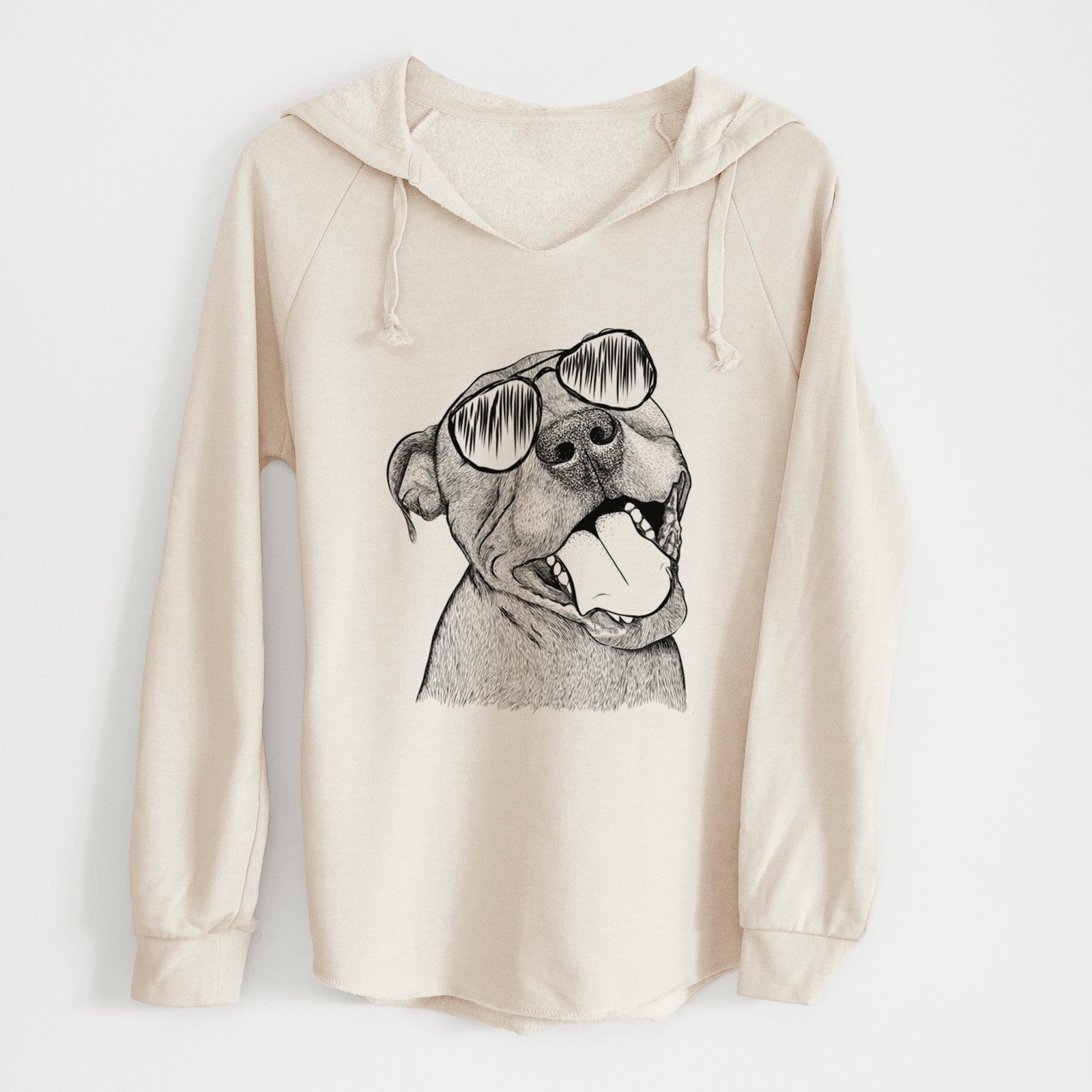 Aviator Eloise the Pitbull Mix - Cali Wave Hooded Sweatshirt