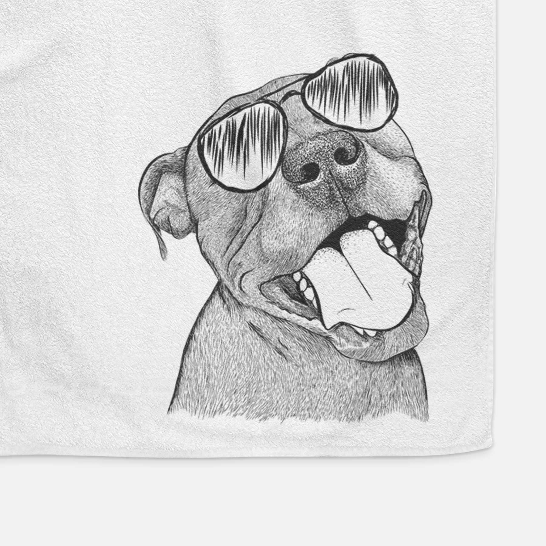 Eloise the Pitbull Mix Decorative Hand Towel