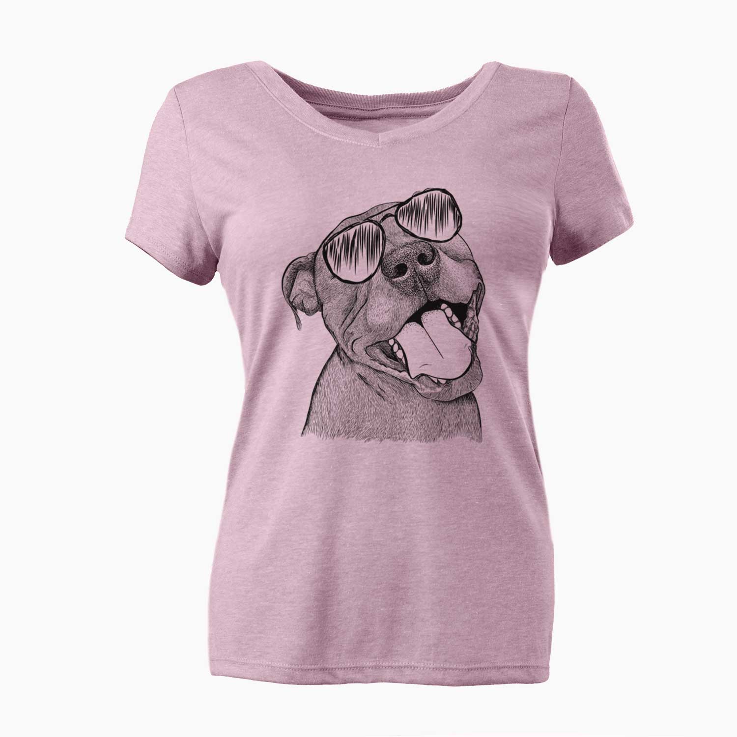 Aviator Eloise the Pitbull Mix - Women's V-neck Shirt
