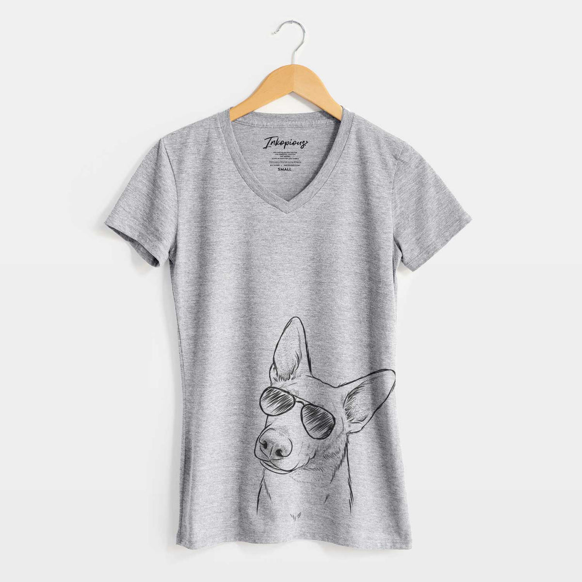 Aviator Elsa the German Shepherd - Women&#39;s V-neck Shirt