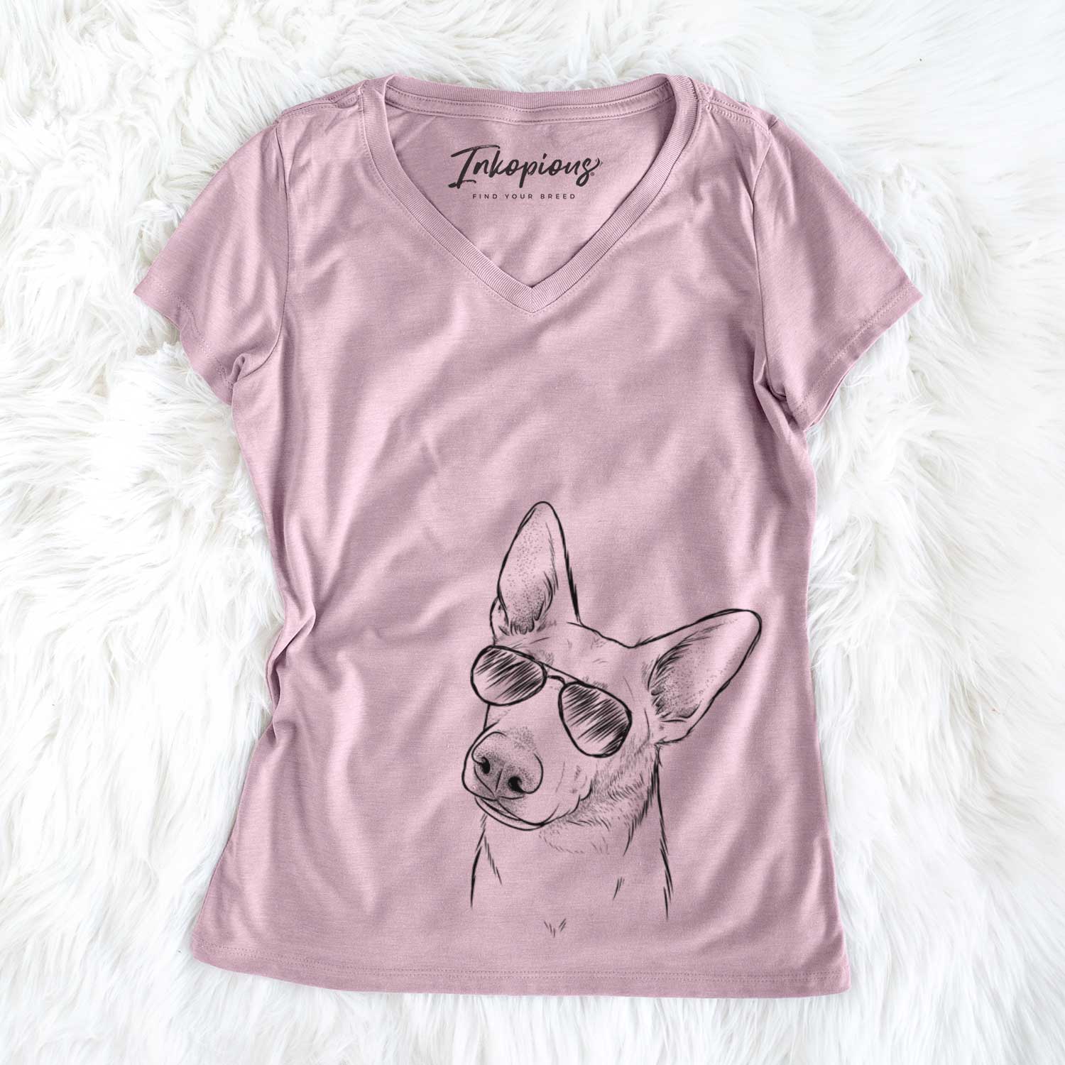 Elsa the German Shepherd - Women's V-neck Shirt