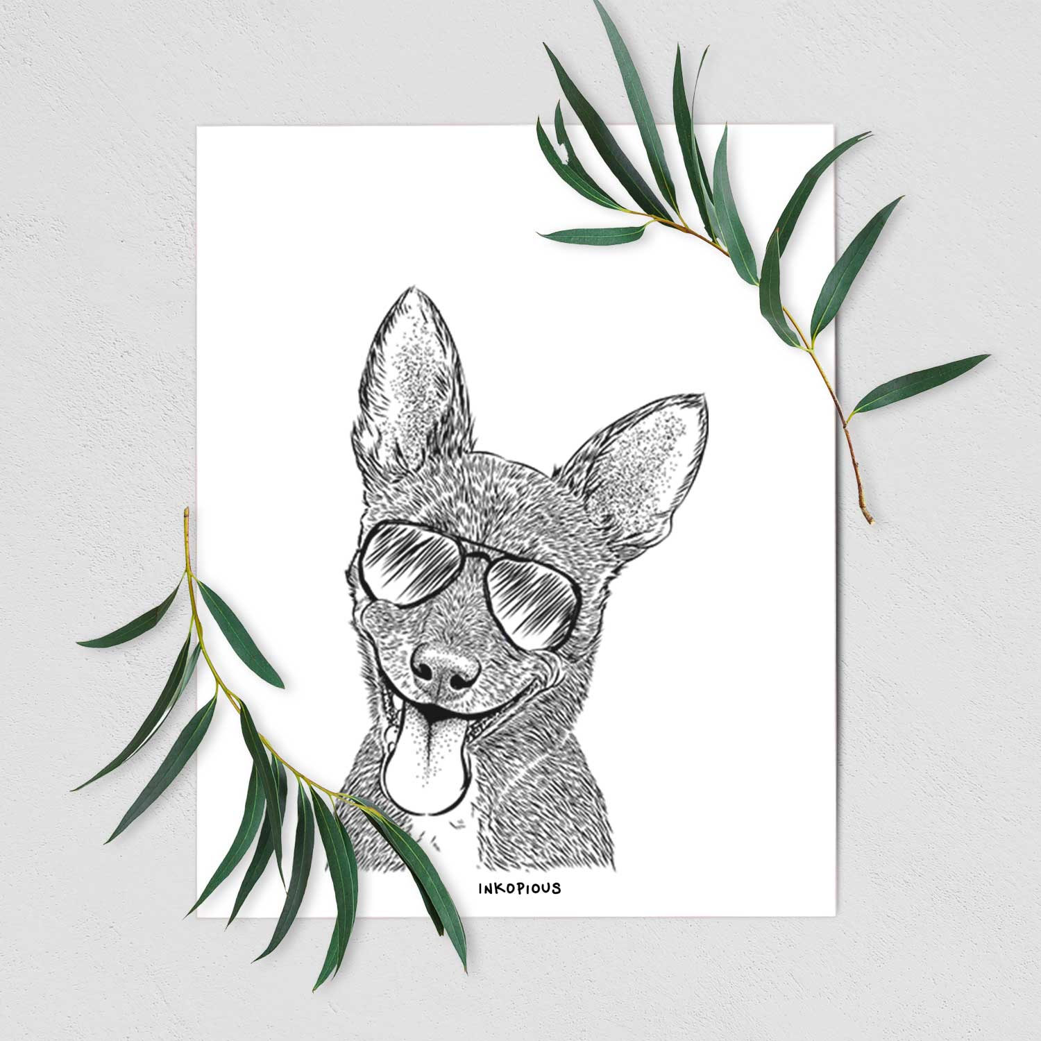 Elvira the Terrier Mix Art Print