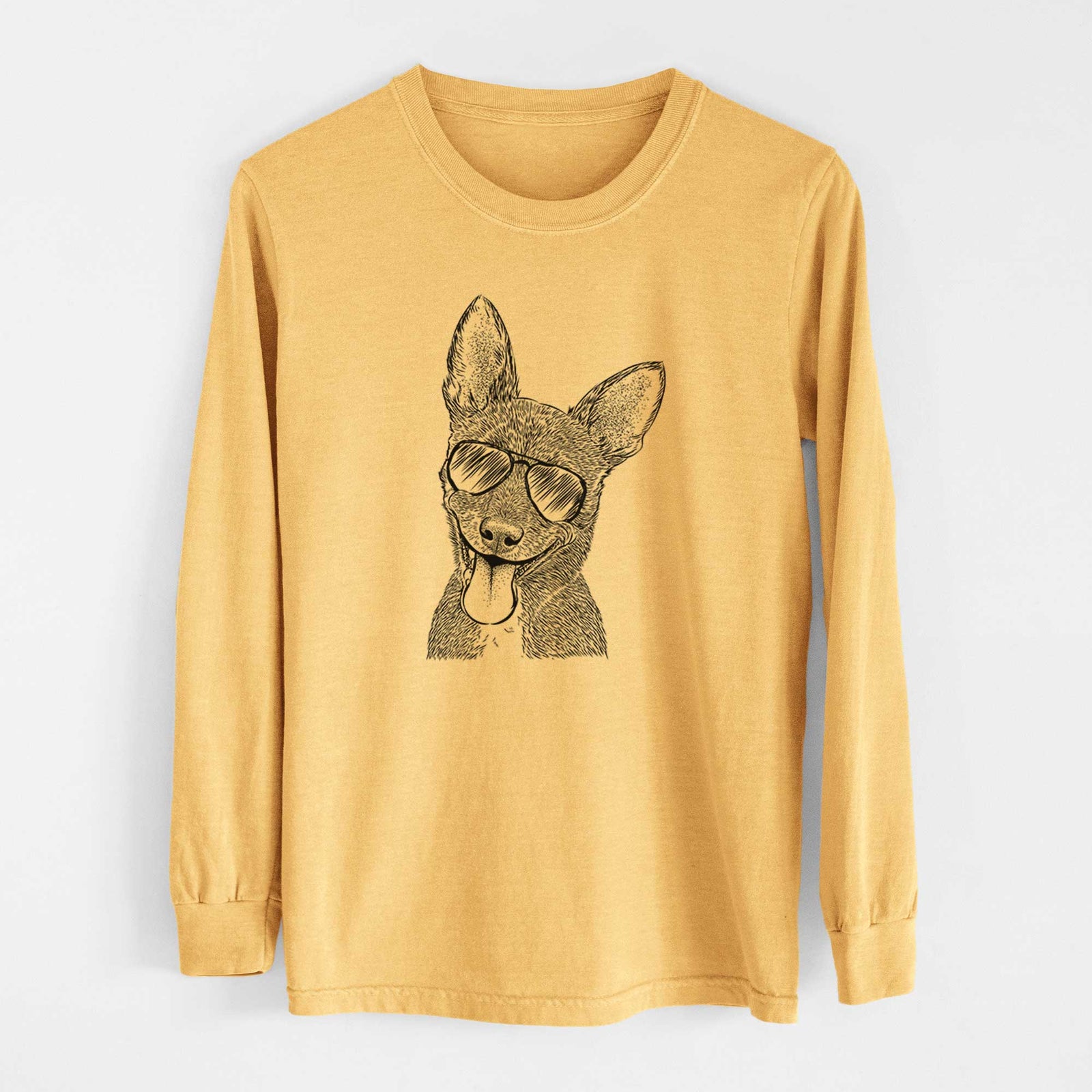 Aviators Elvira the Terrier Mix - Heavyweight 100% Cotton Long Sleeve