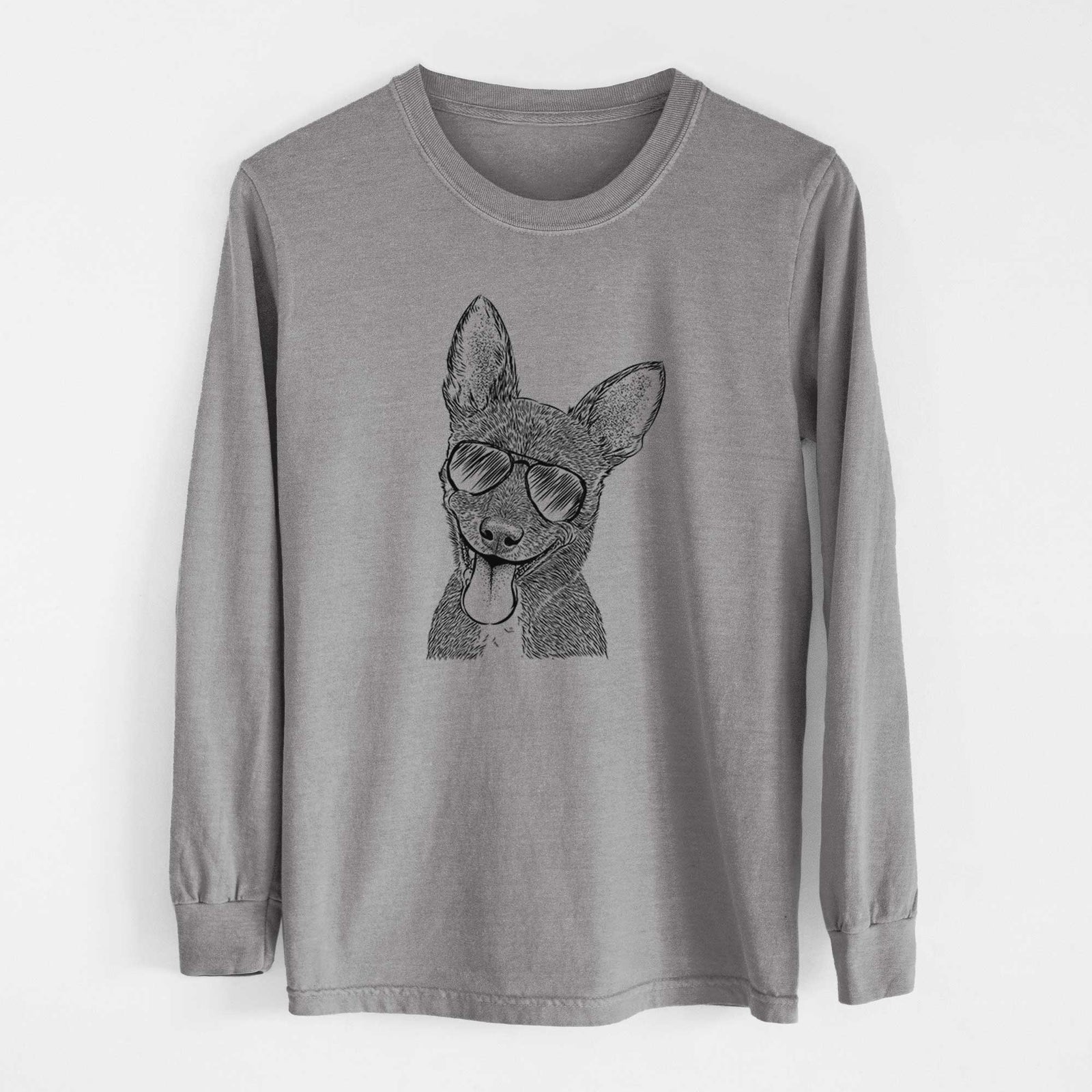 Aviators Elvira the Terrier Mix - Heavyweight 100% Cotton Long Sleeve