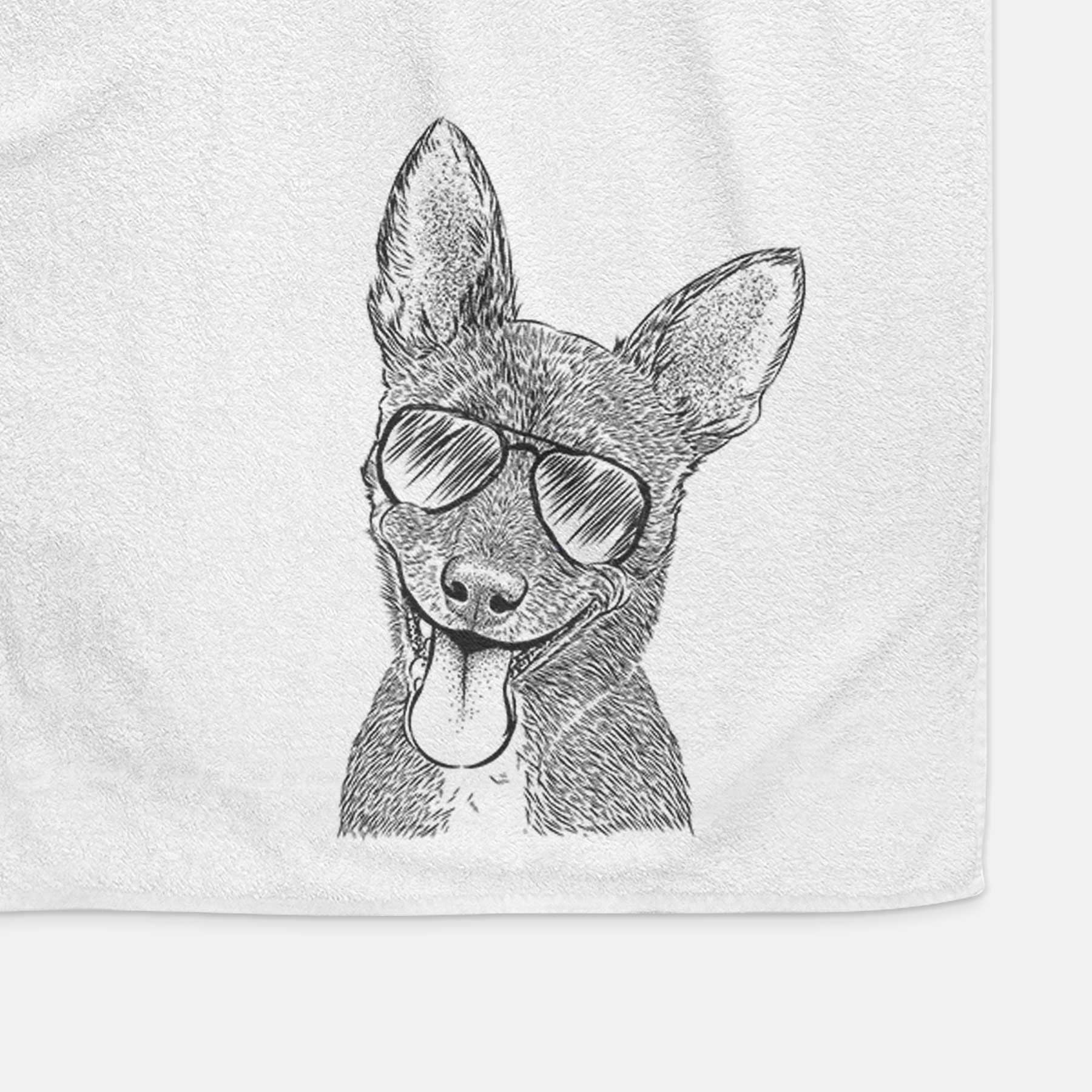 Elvira the Terrier Mix Decorative Hand Towel