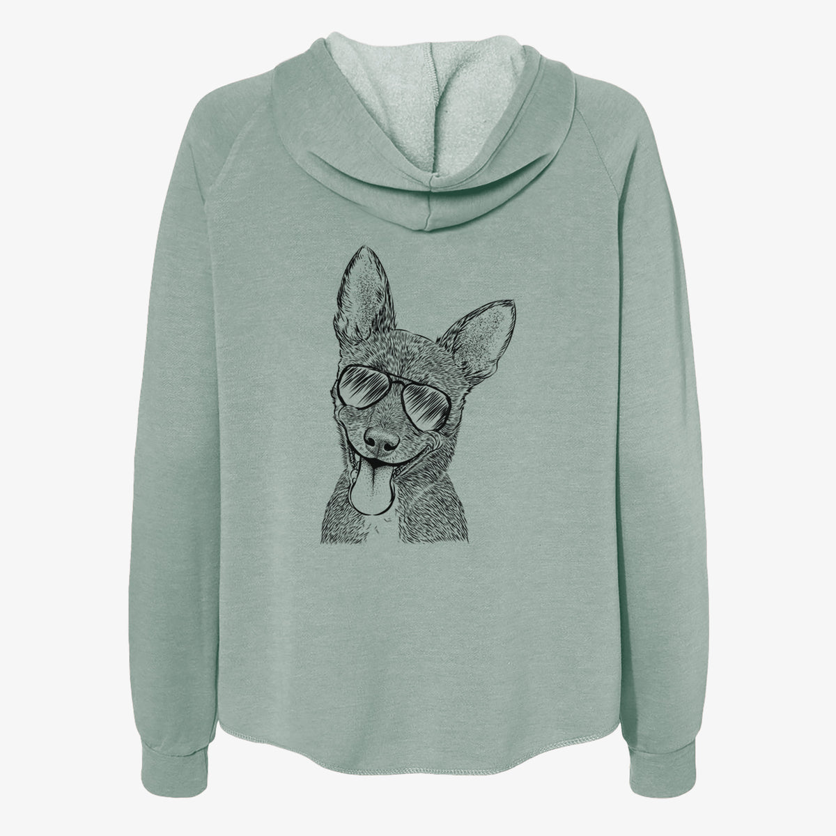 Elvira the Terrier Mix - Women's Cali Wave Zip-Up Sweatshirt