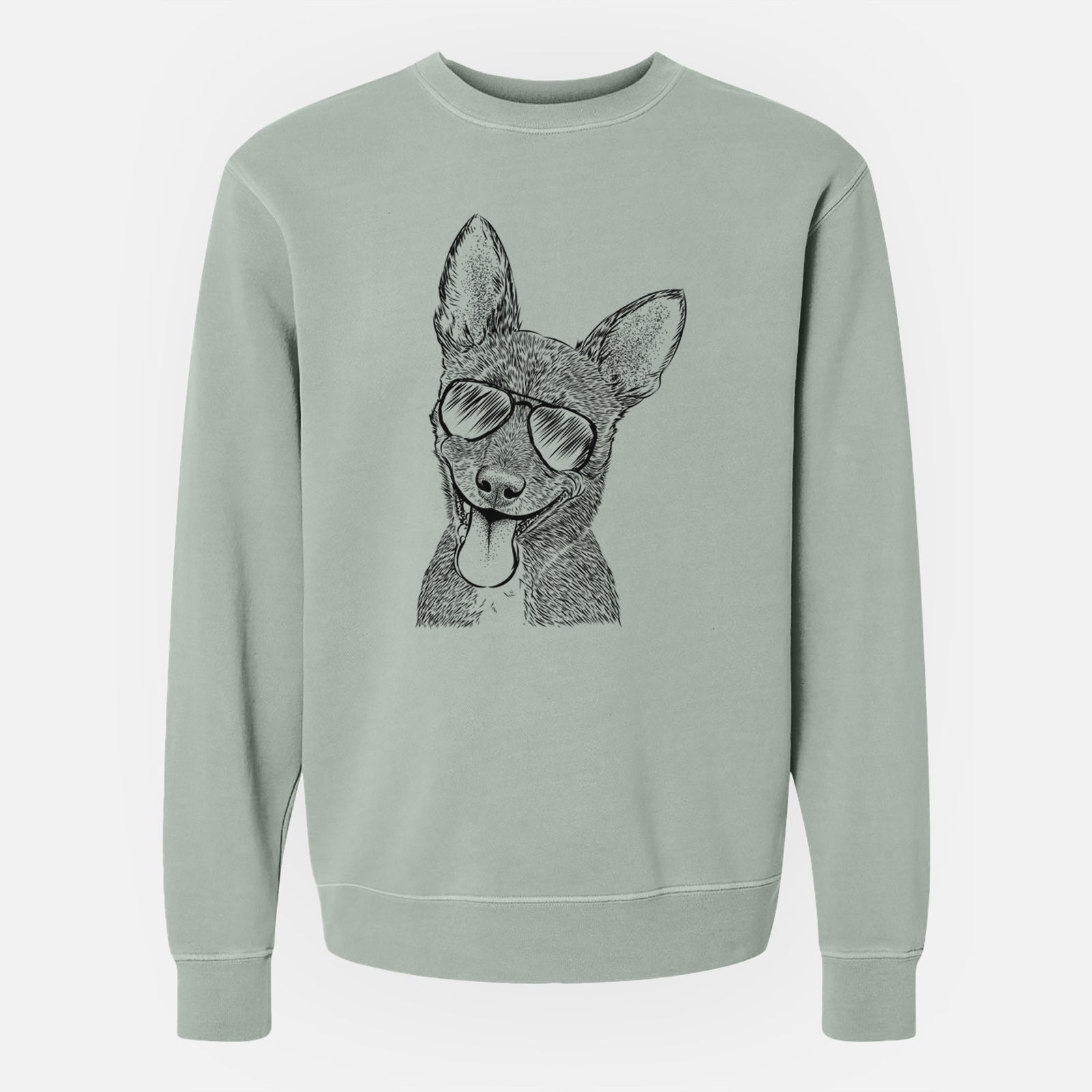 Aviator Elvira the Terrier Mix - Unisex Pigment Dyed Crew Sweatshirt
