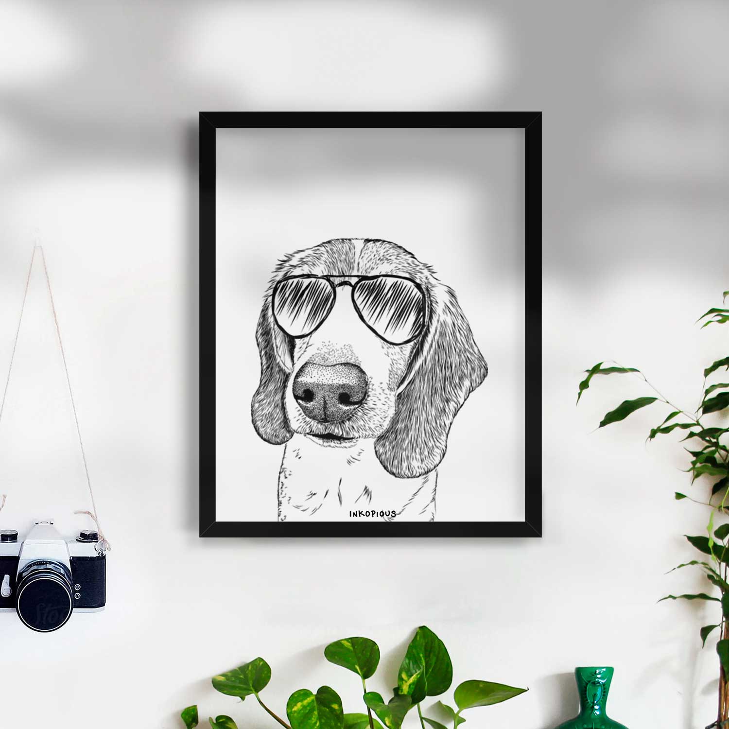 Elvis the Bluetick Beagle Art Print