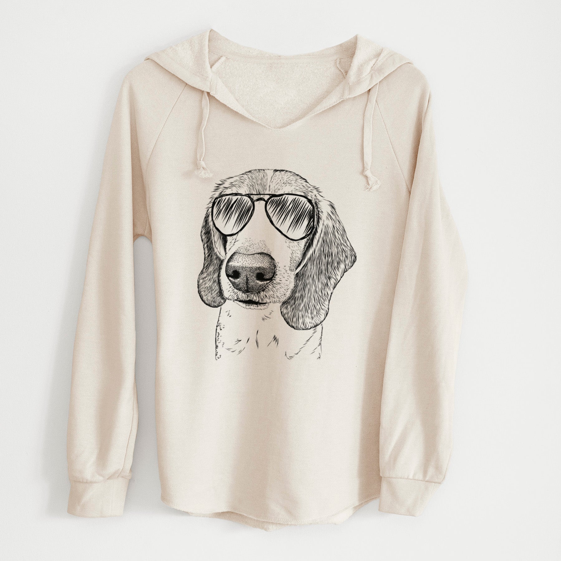 Aviator Elvis the Bluetick Beagle - Cali Wave Hooded Sweatshirt