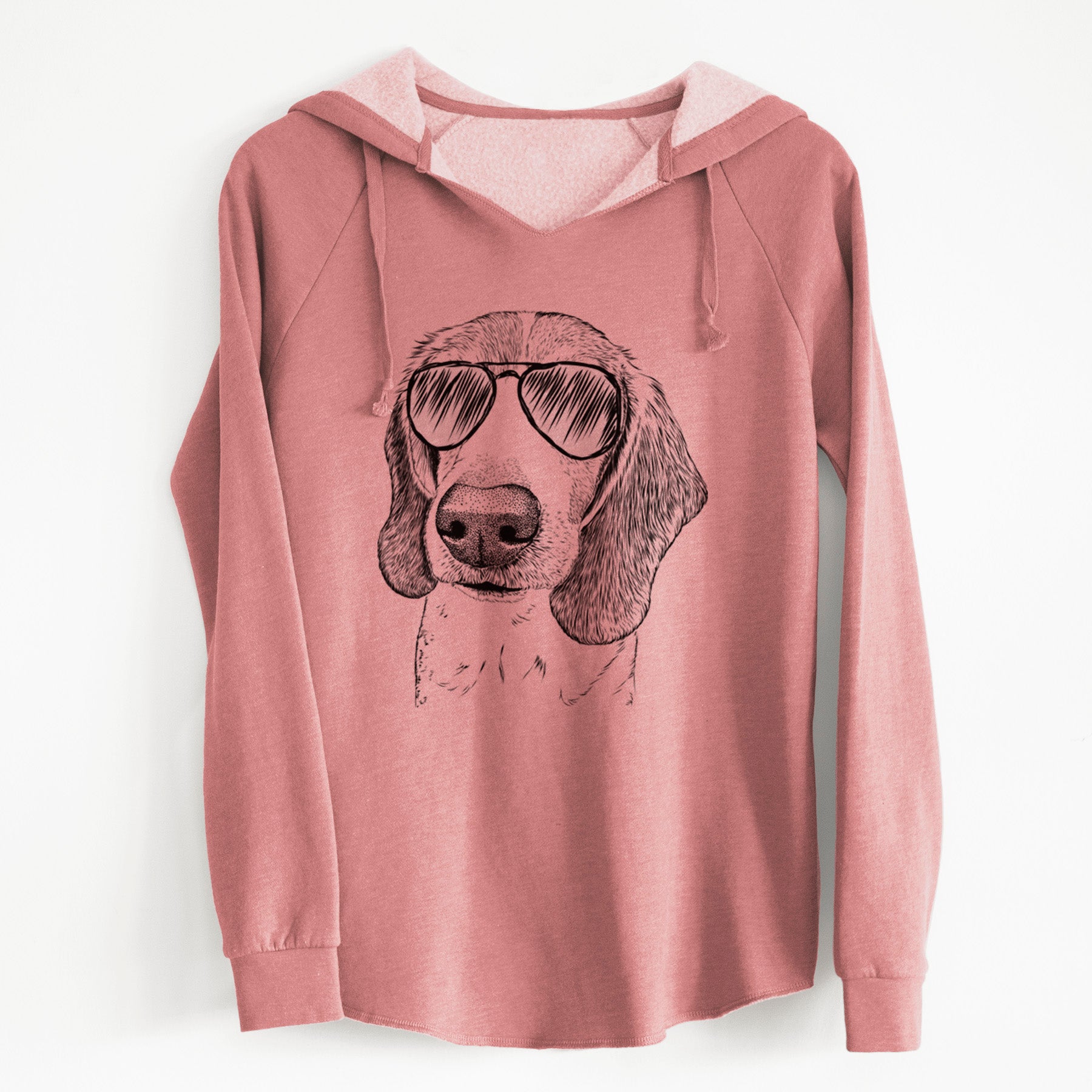 Aviator Elvis the Bluetick Beagle - Cali Wave Hooded Sweatshirt