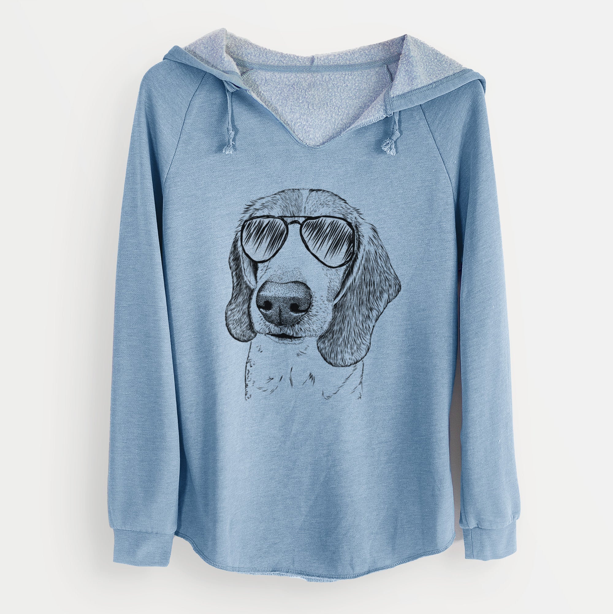 Aviator Elvis the Bluetick Beagle - Cali Wave Hooded Sweatshirt