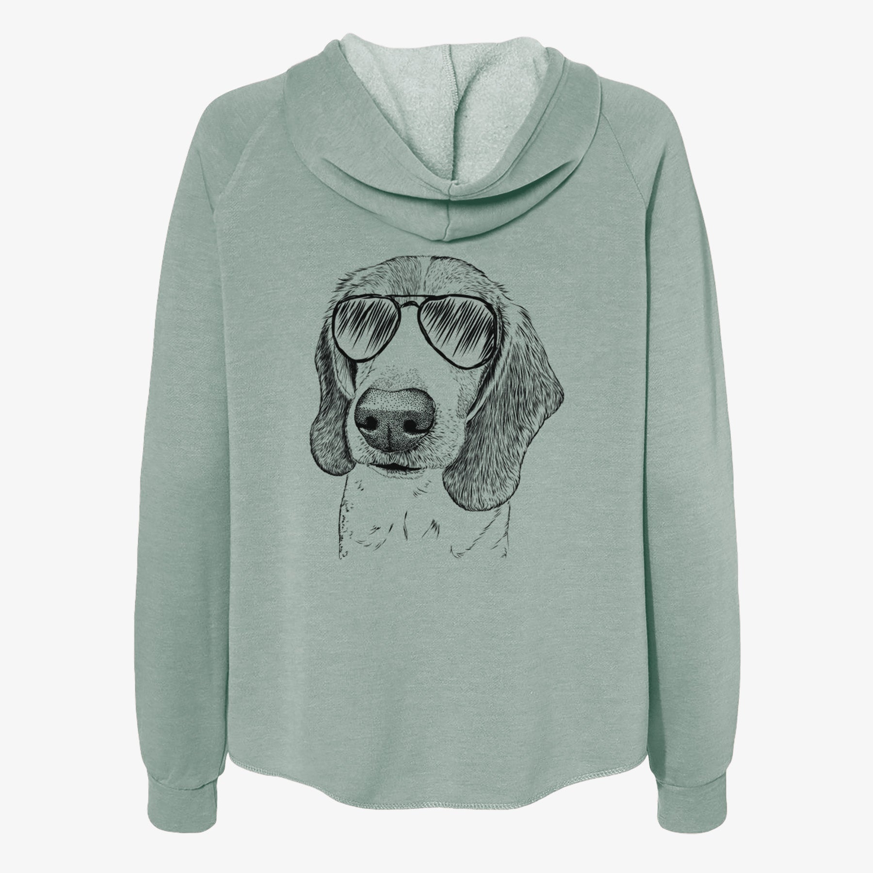 Elvis the Bluetick Beagle - Women's Cali Wave Zip-Up Sweatshirt