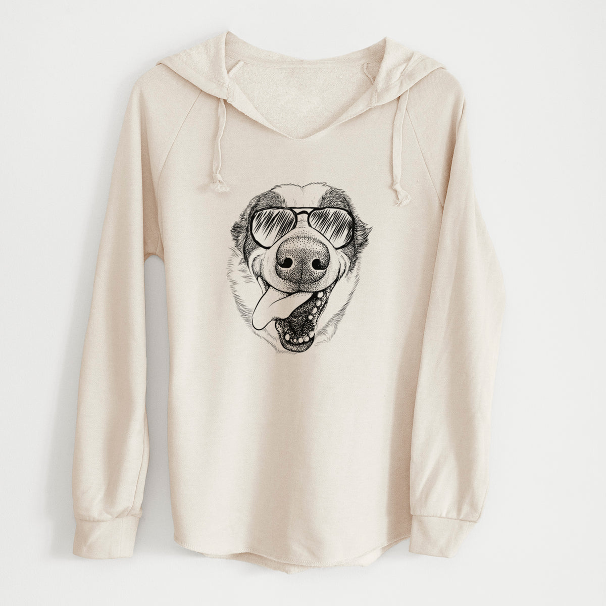 Aviator Elwood the Border Collie - Cali Wave Hooded Sweatshirt