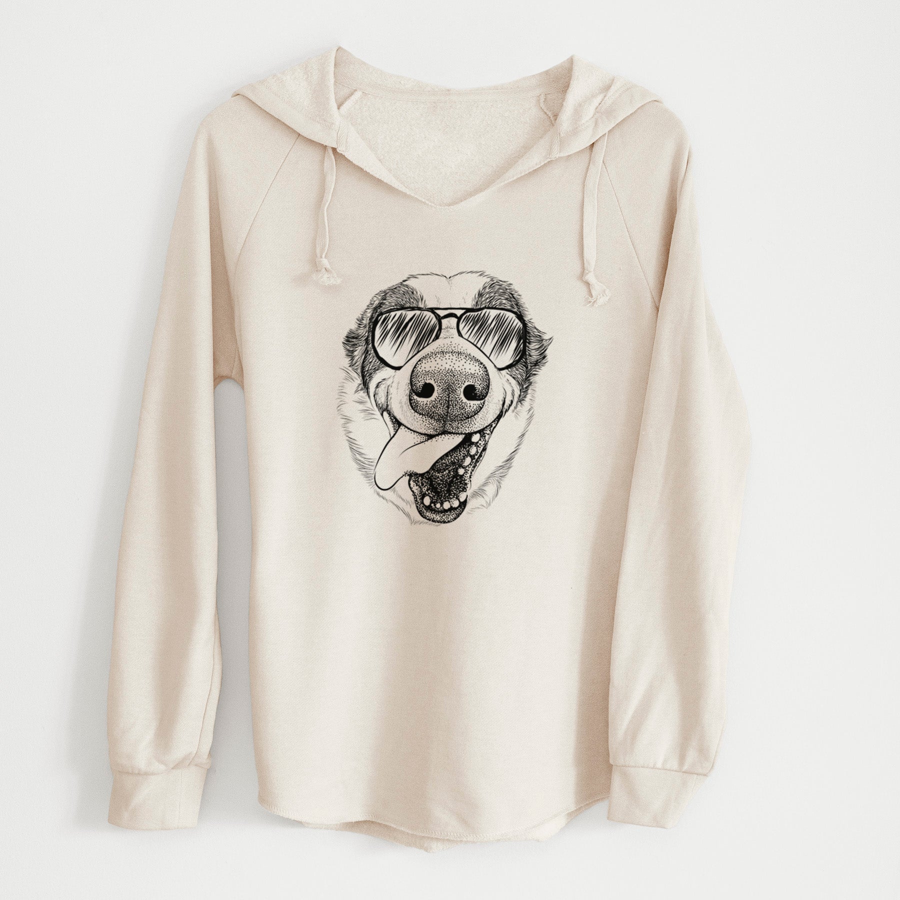 Aviator Elwood the Border Collie - Cali Wave Hooded Sweatshirt