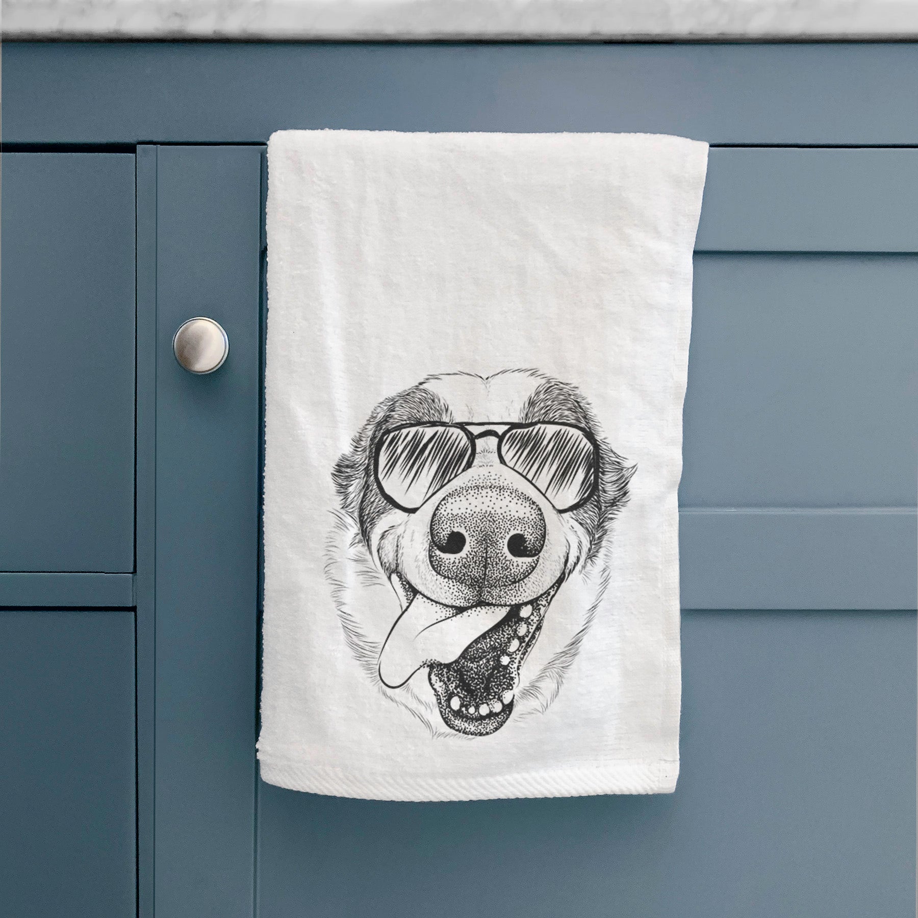 Elwood the Border Collie Decorative Hand Towel