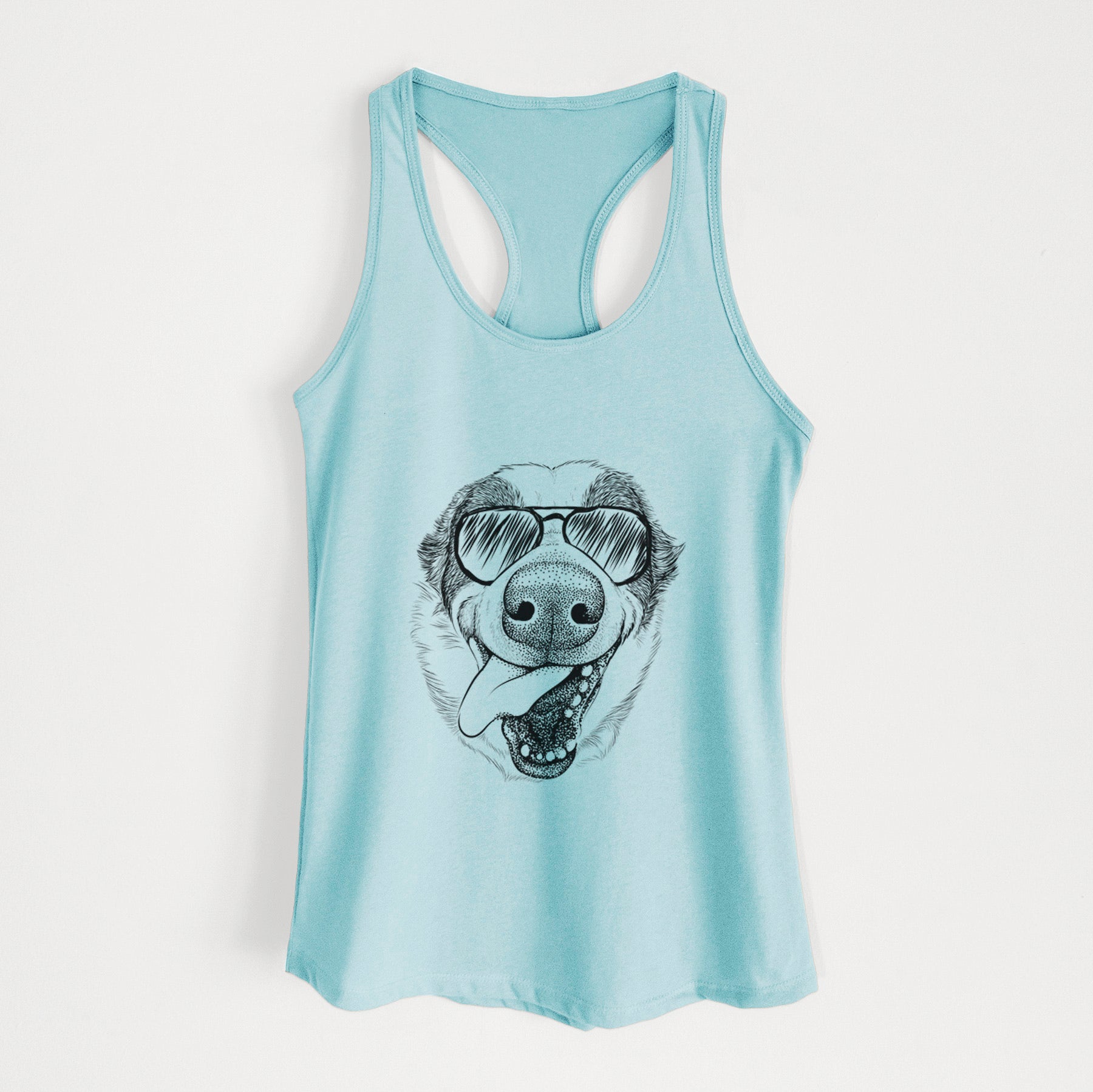 Elwood the Border Collie - Women's Racerback Tanktop