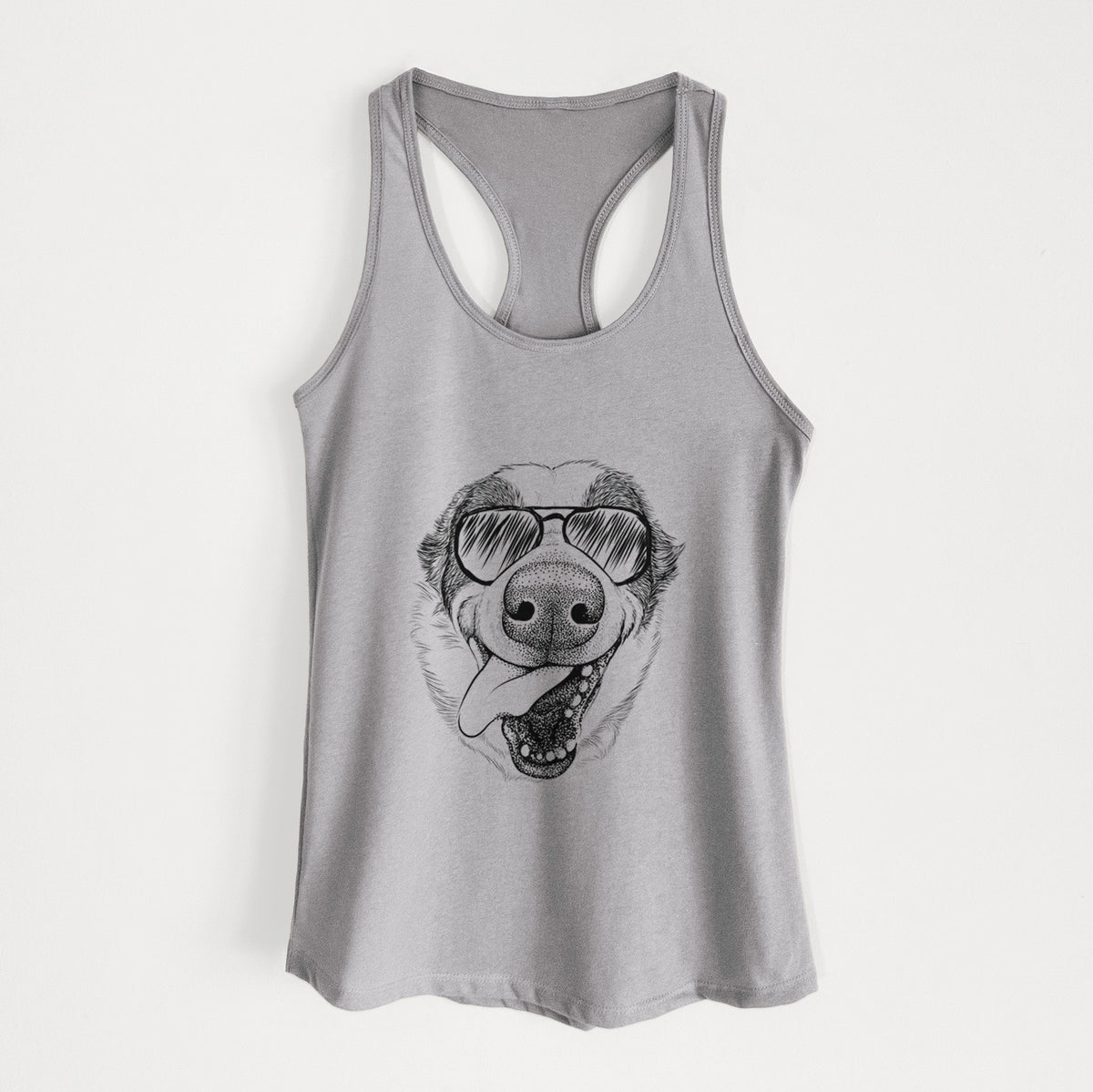 Elwood the Border Collie - Women&#39;s Racerback Tanktop