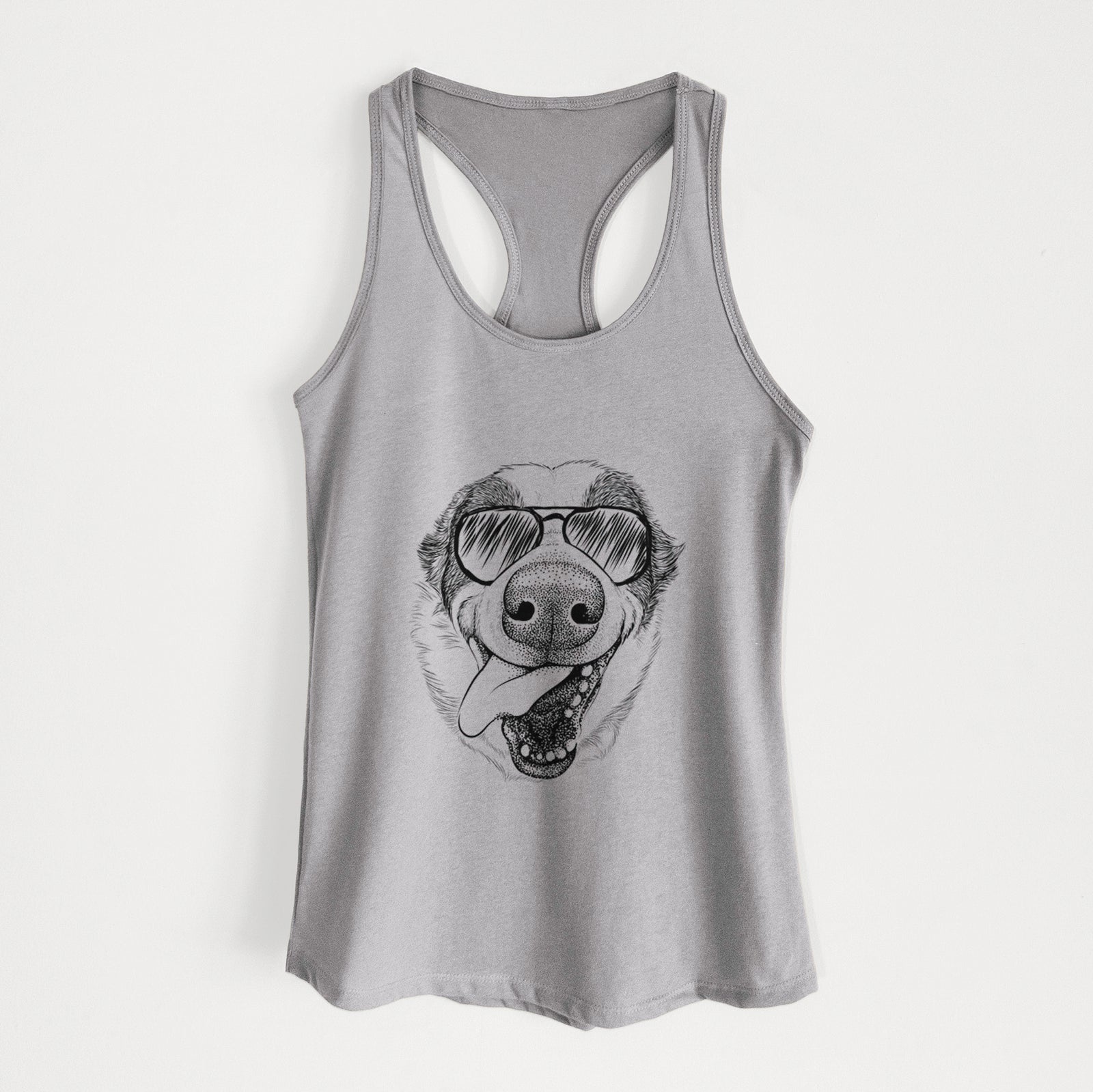 Elwood the Border Collie - Women's Racerback Tanktop