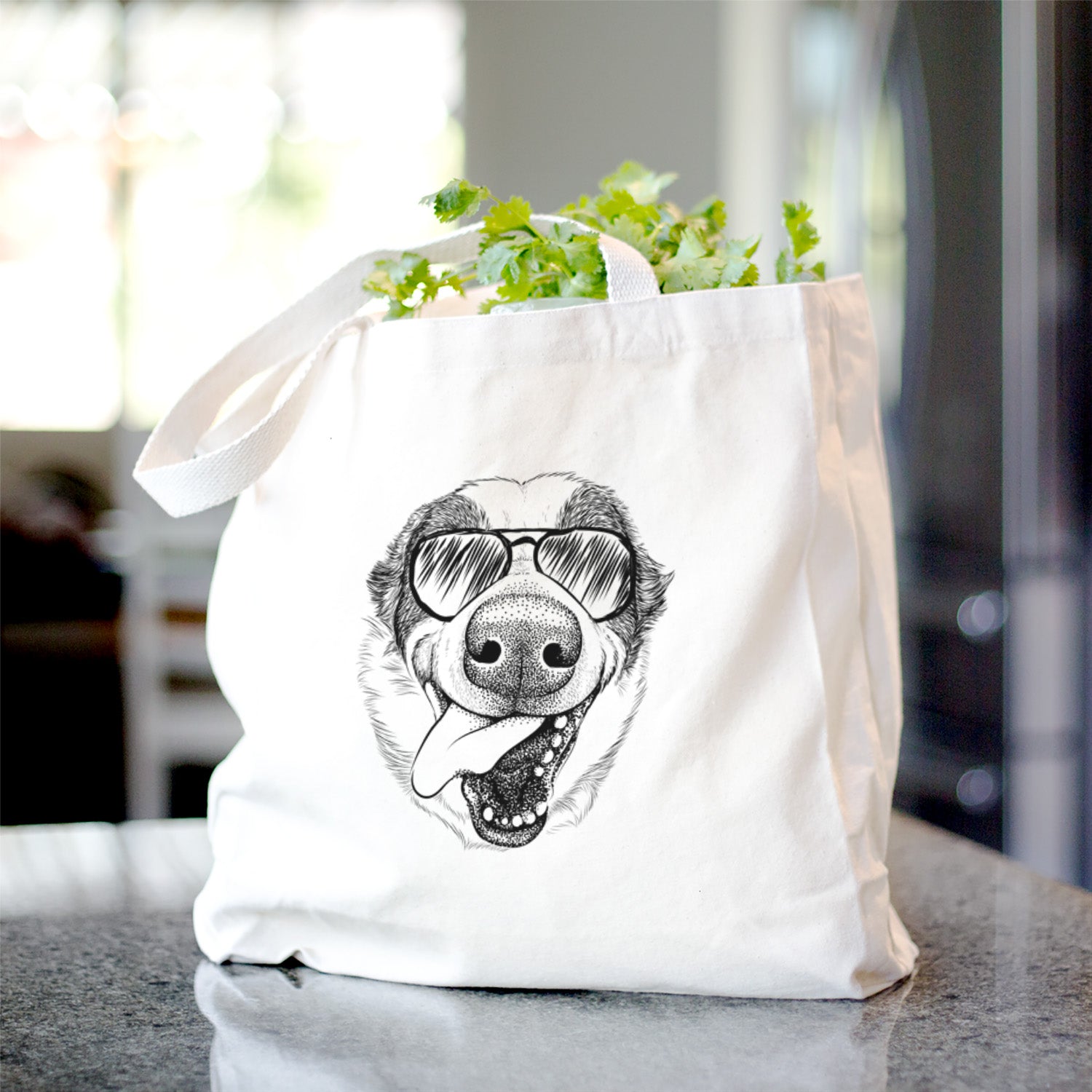 Elwood the Border Collie - Tote Bag