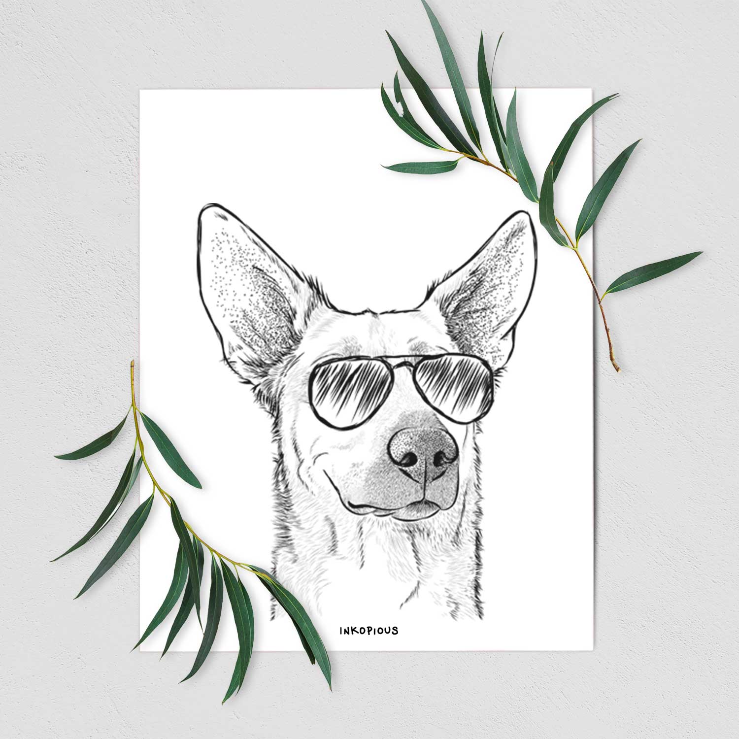 Ember the Shepherd Mix Art Print