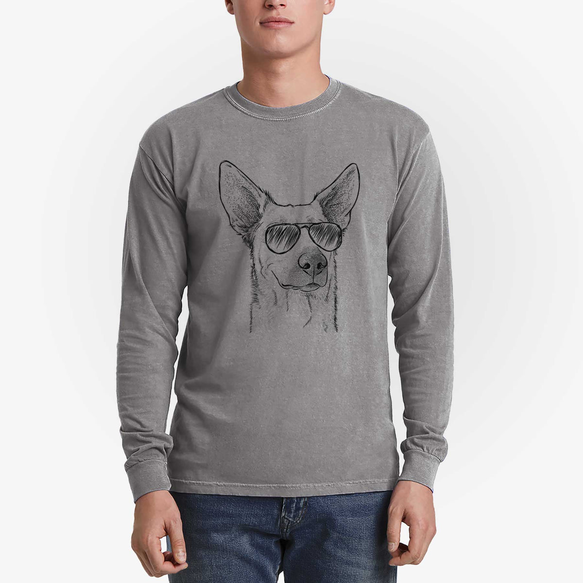 Aviators Ember the Shepherd Mix - Heavyweight 100% Cotton Long Sleeve