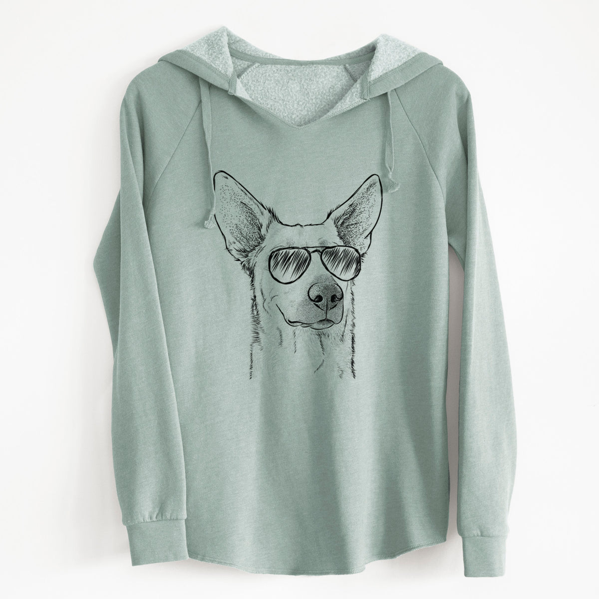 Aviator Ember the Shepherd Mix - Cali Wave Hooded Sweatshirt