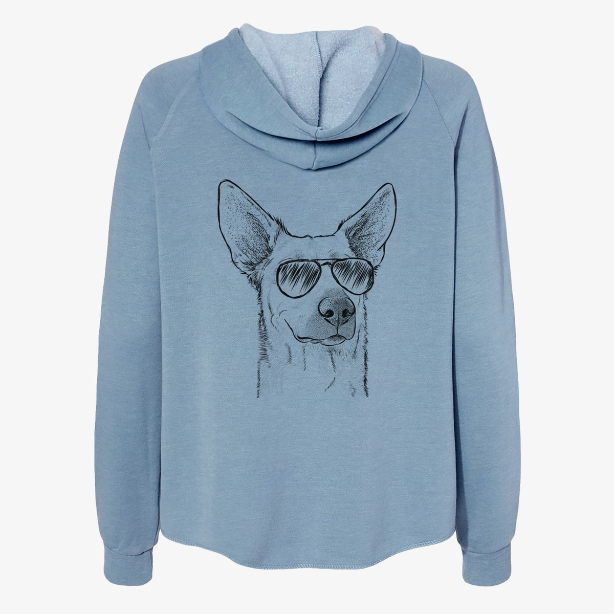Ember the Shepherd Mix - Women's Cali Wave Zip-Up Sweatshirt