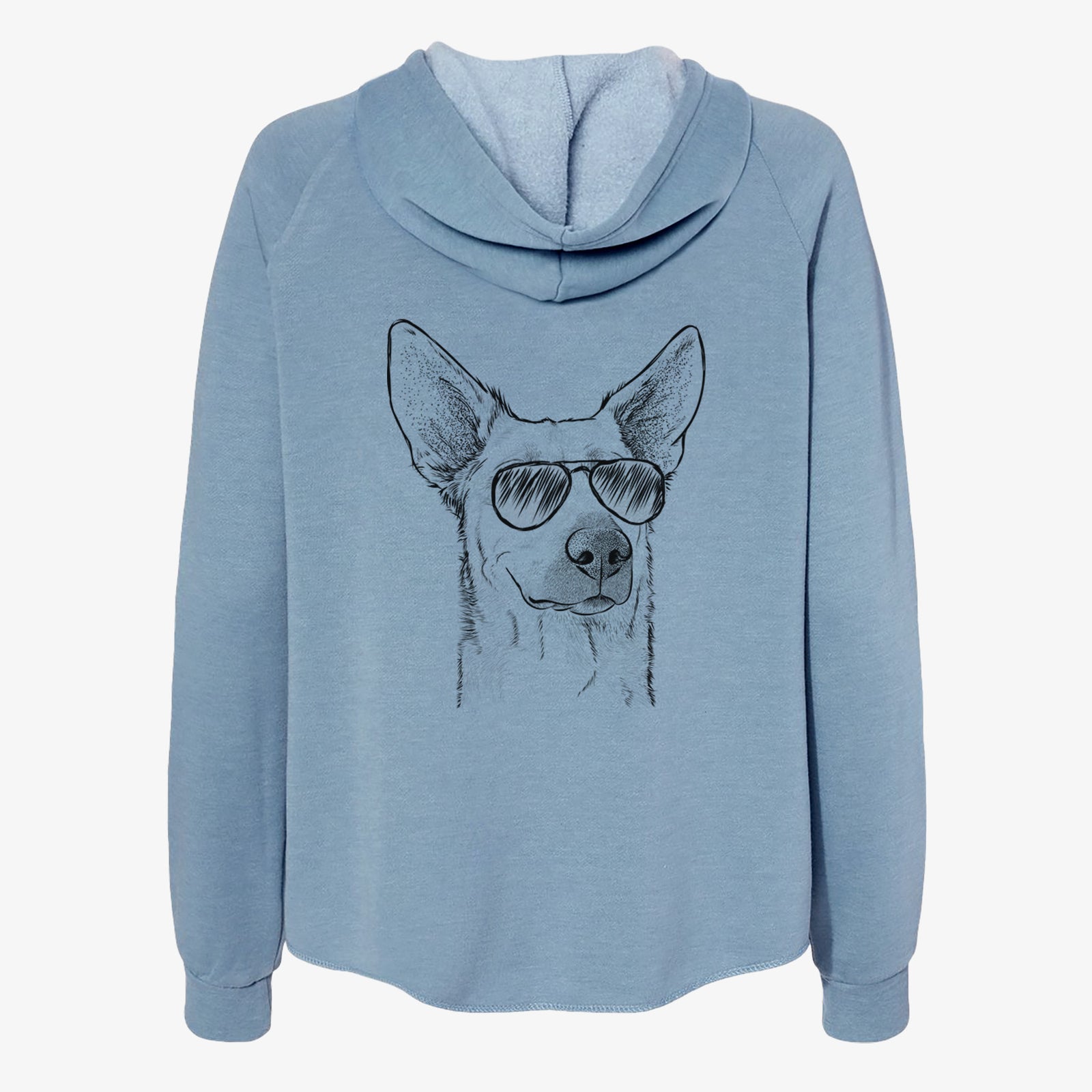 Ember the Shepherd Mix - Women's Cali Wave Zip-Up Sweatshirt