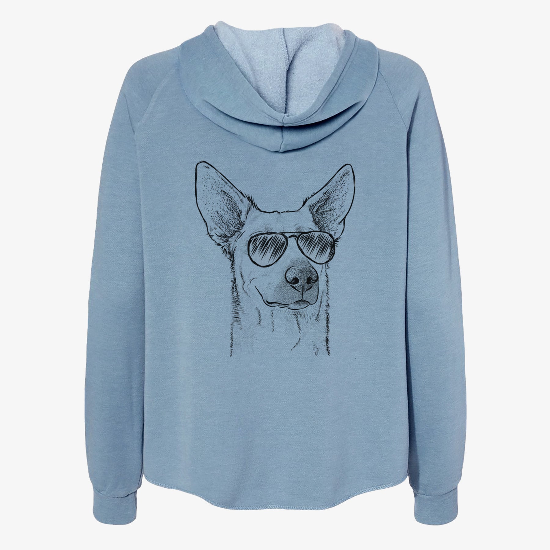 Ember the Shepherd Mix - Women's Cali Wave Zip-Up Sweatshirt