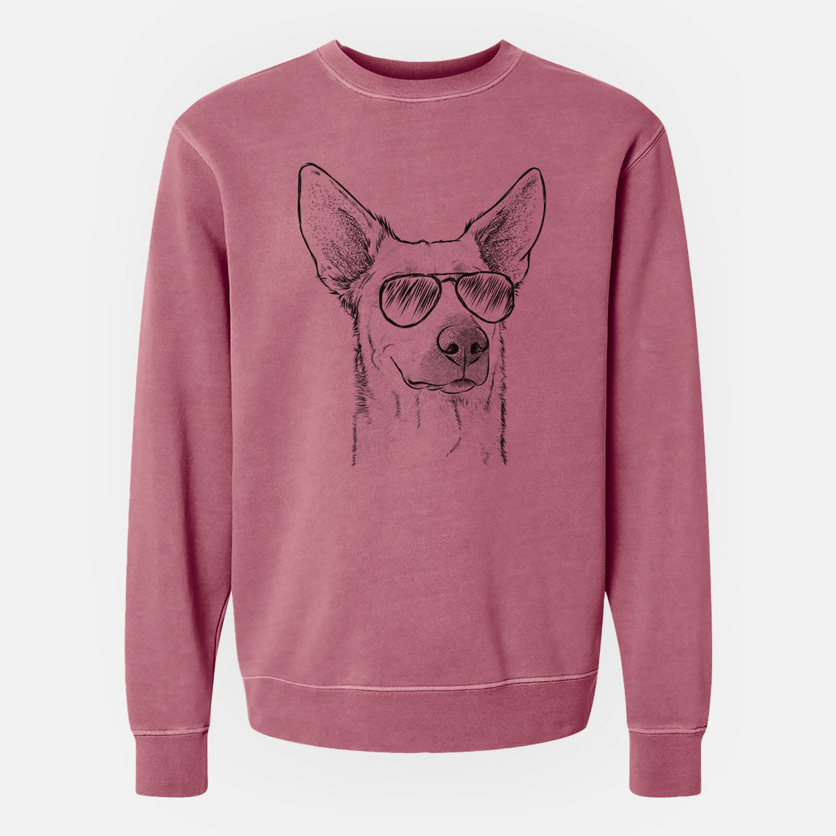 Aviator Ember the Shepherd Mix - Unisex Pigment Dyed Crew Sweatshirt