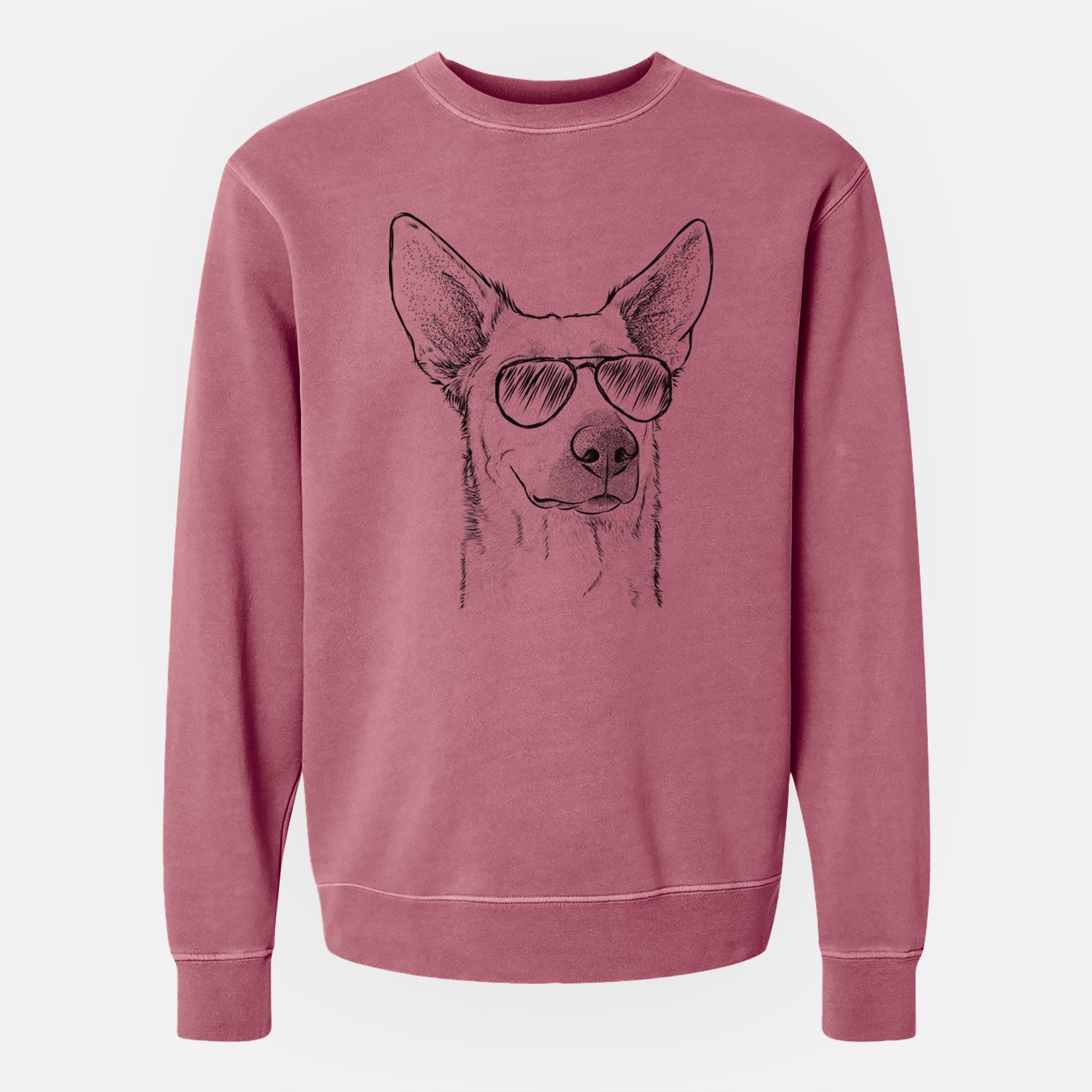 Aviator Ember the Shepherd Mix - Unisex Pigment Dyed Crew Sweatshirt