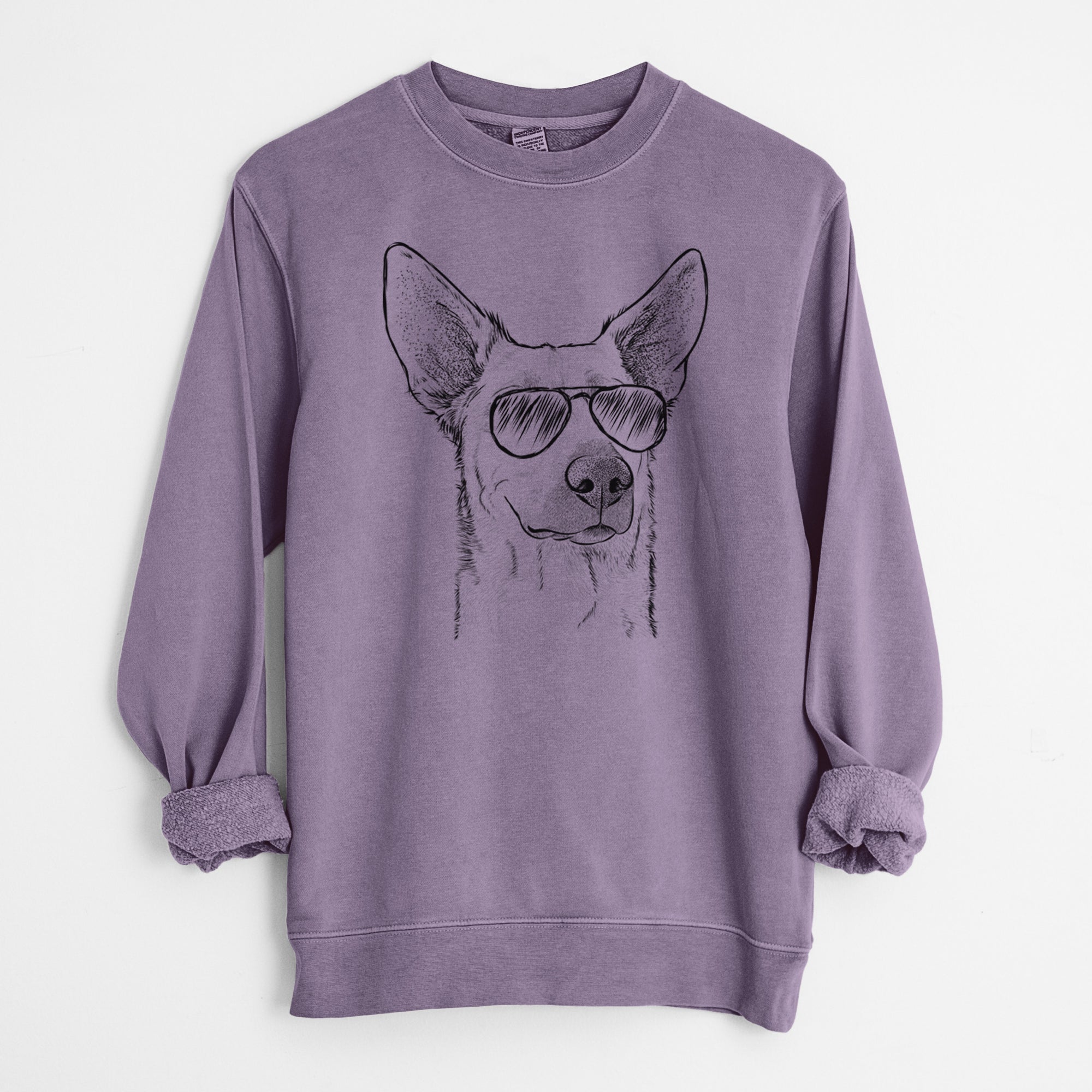 Aviator Ember the Shepherd Mix - Unisex Pigment Dyed Crew Sweatshirt