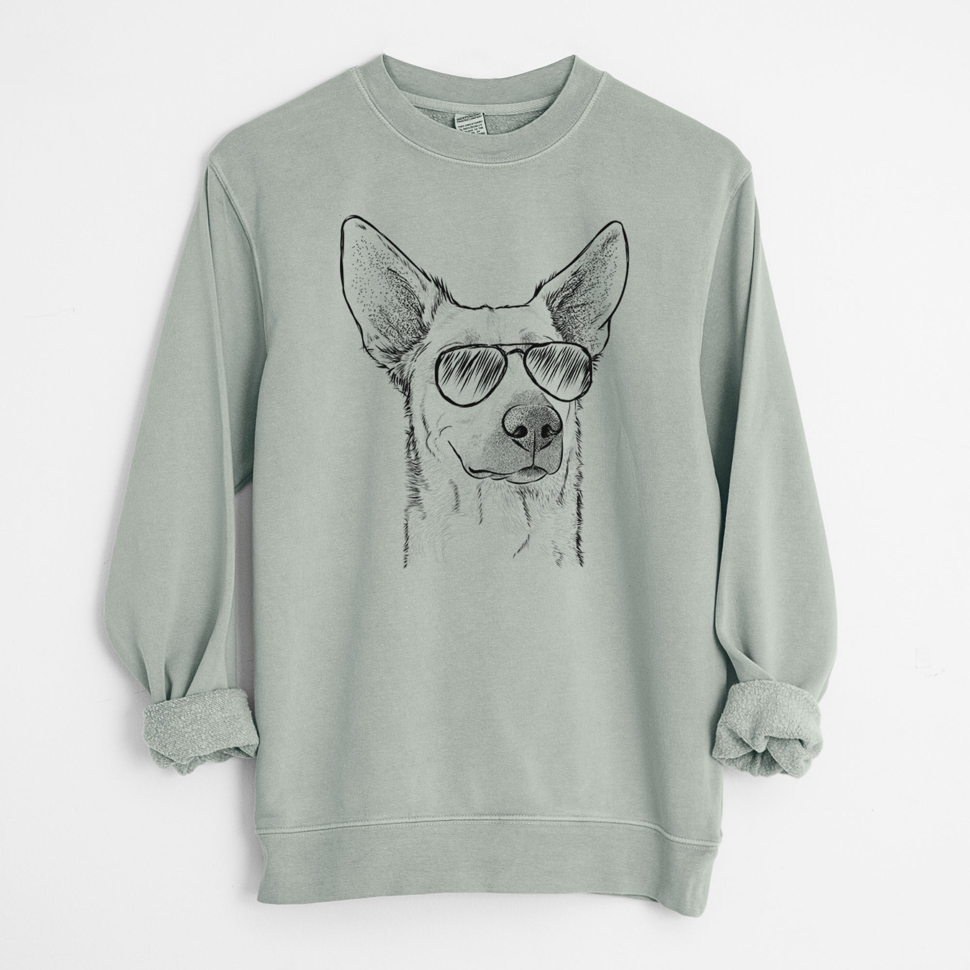 Aviator Ember the Shepherd Mix - Unisex Pigment Dyed Crew Sweatshirt