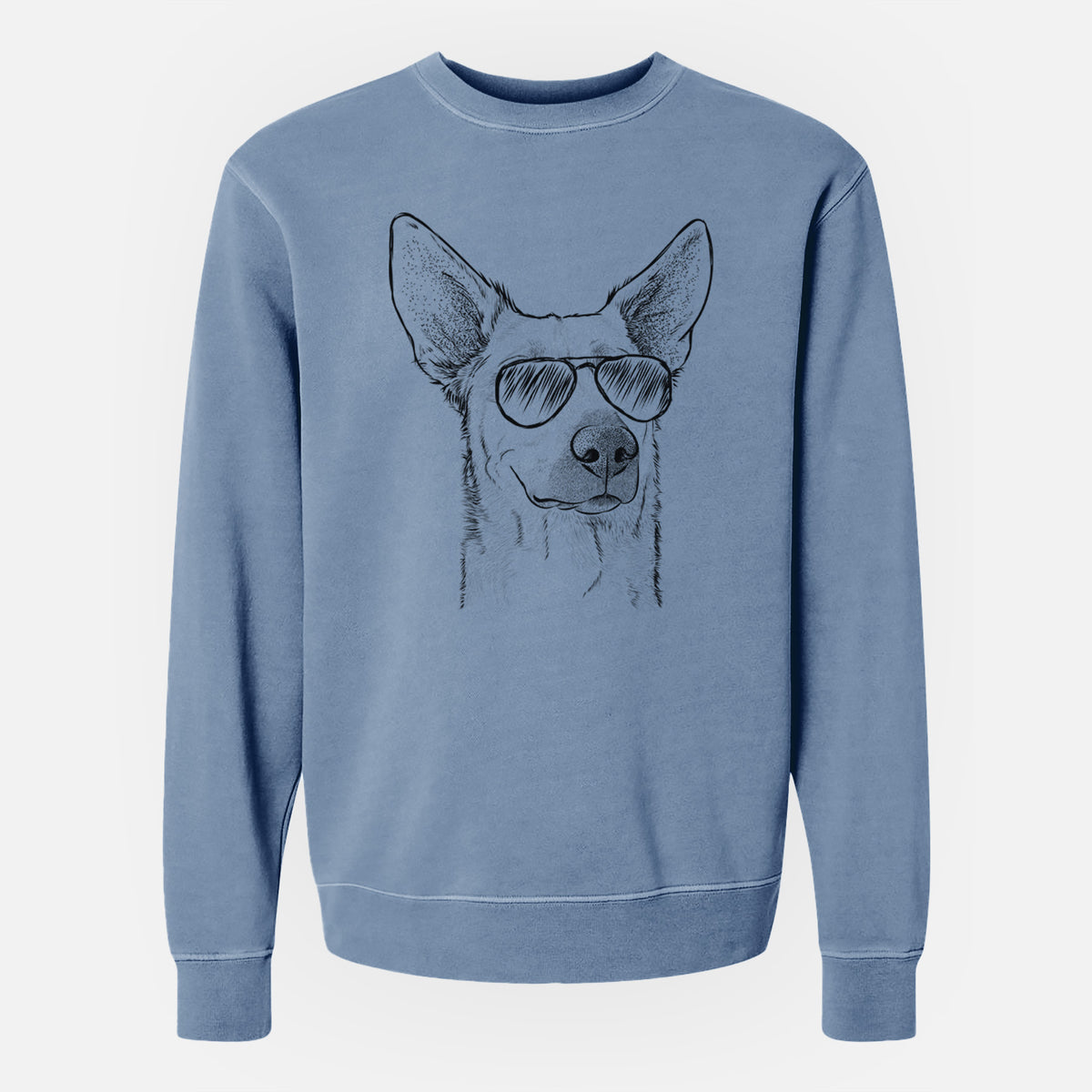 Aviator Ember the Shepherd Mix - Unisex Pigment Dyed Crew Sweatshirt