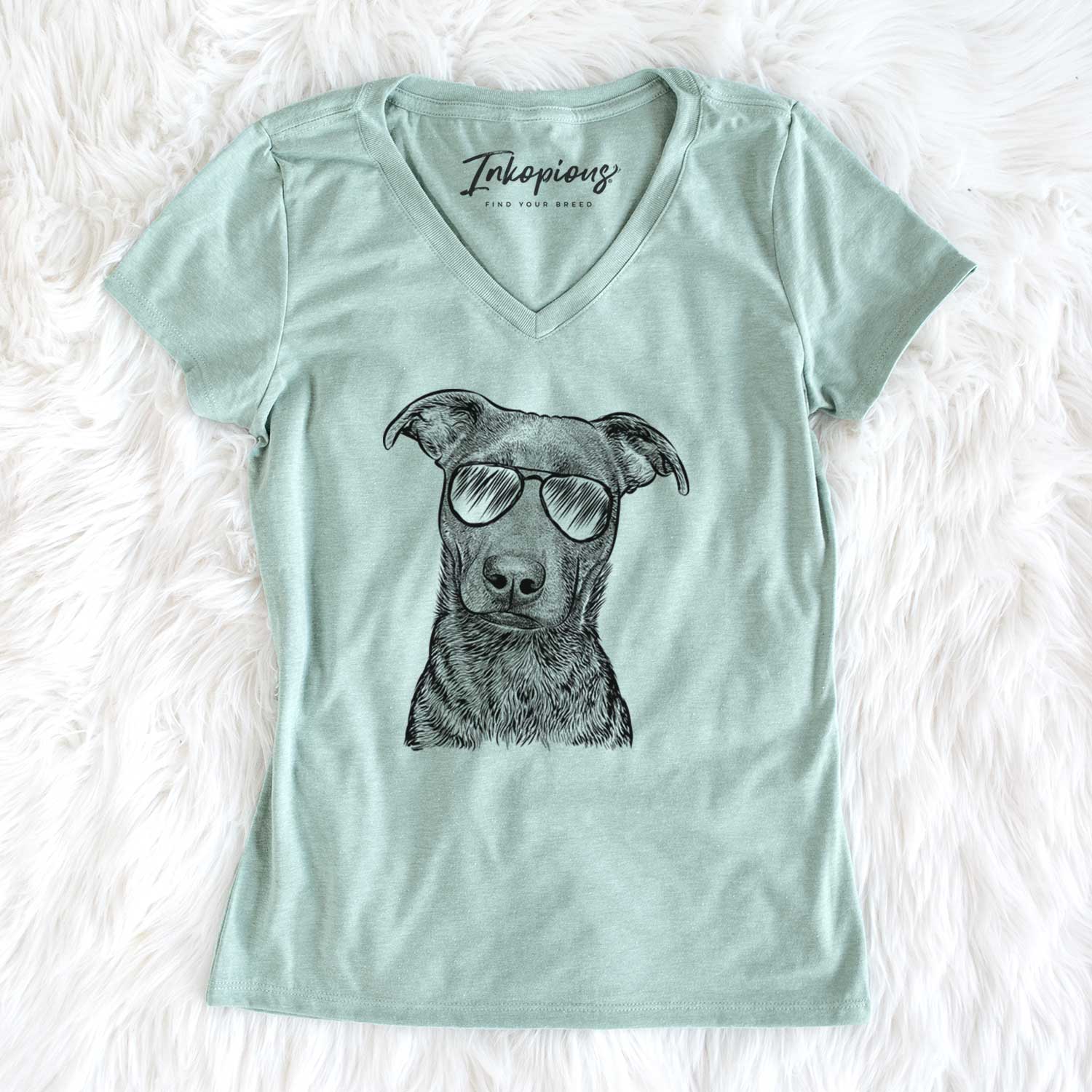 Aviator Embyr the Mixed Breed - Women's V-neck Shirt