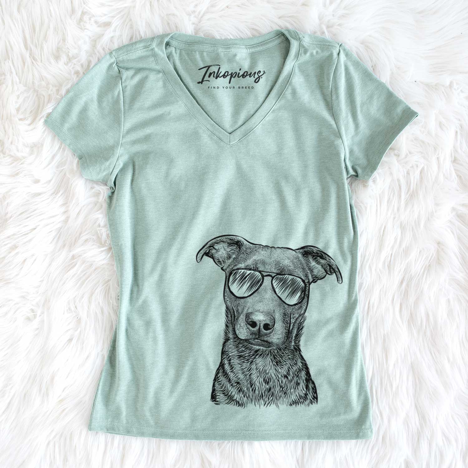 Embyr the Mixed Breed - Women's V-neck Shirt