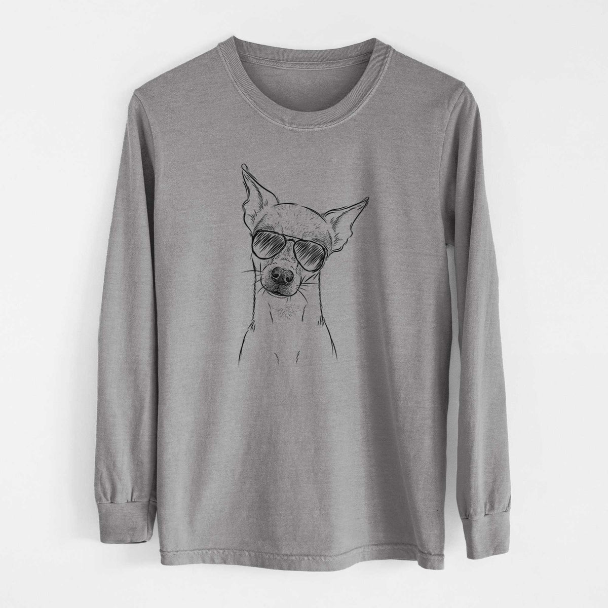 Aviators Emee the Chihuahua - Heavyweight 100% Cotton Long Sleeve
