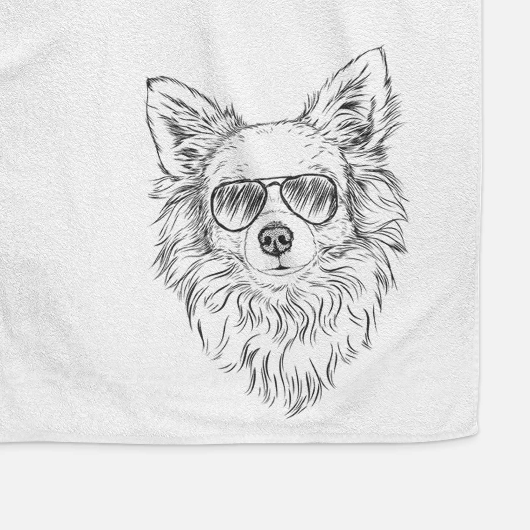 Emma the Longhaired Chihuahua Decorative Hand Towel