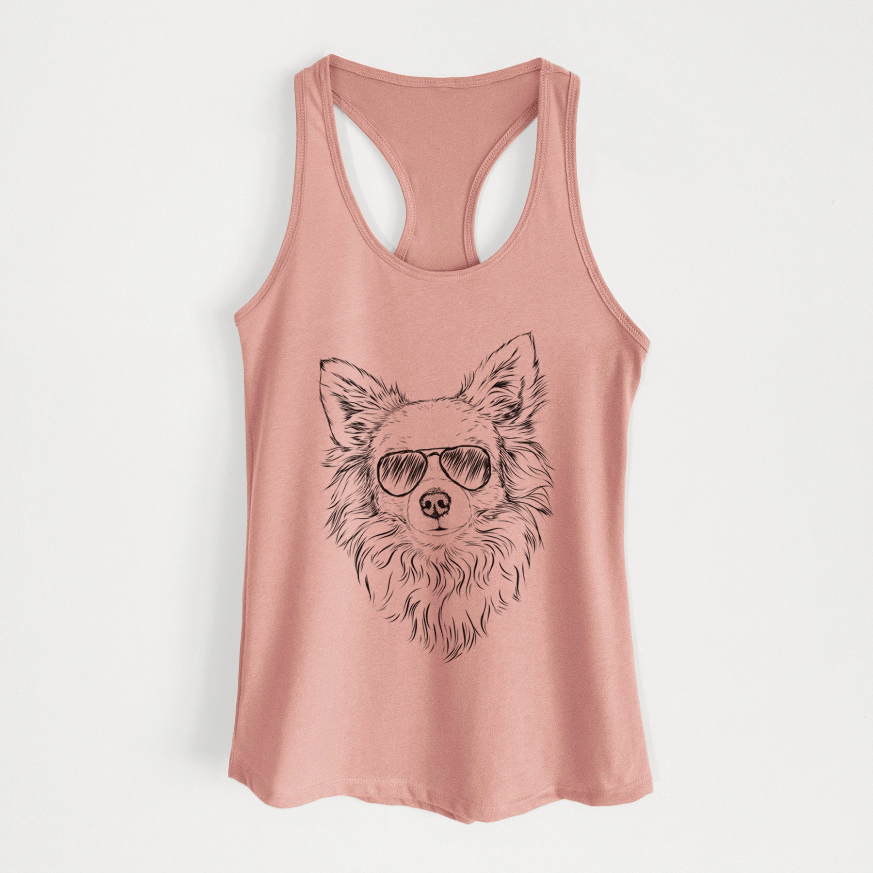 Emma the Longhaired Chihuahua - Women's Racerback Tanktop