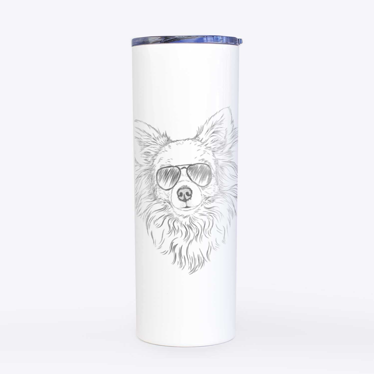 Emma the Longhaired Chihuahua - 20oz Skinny Tumbler