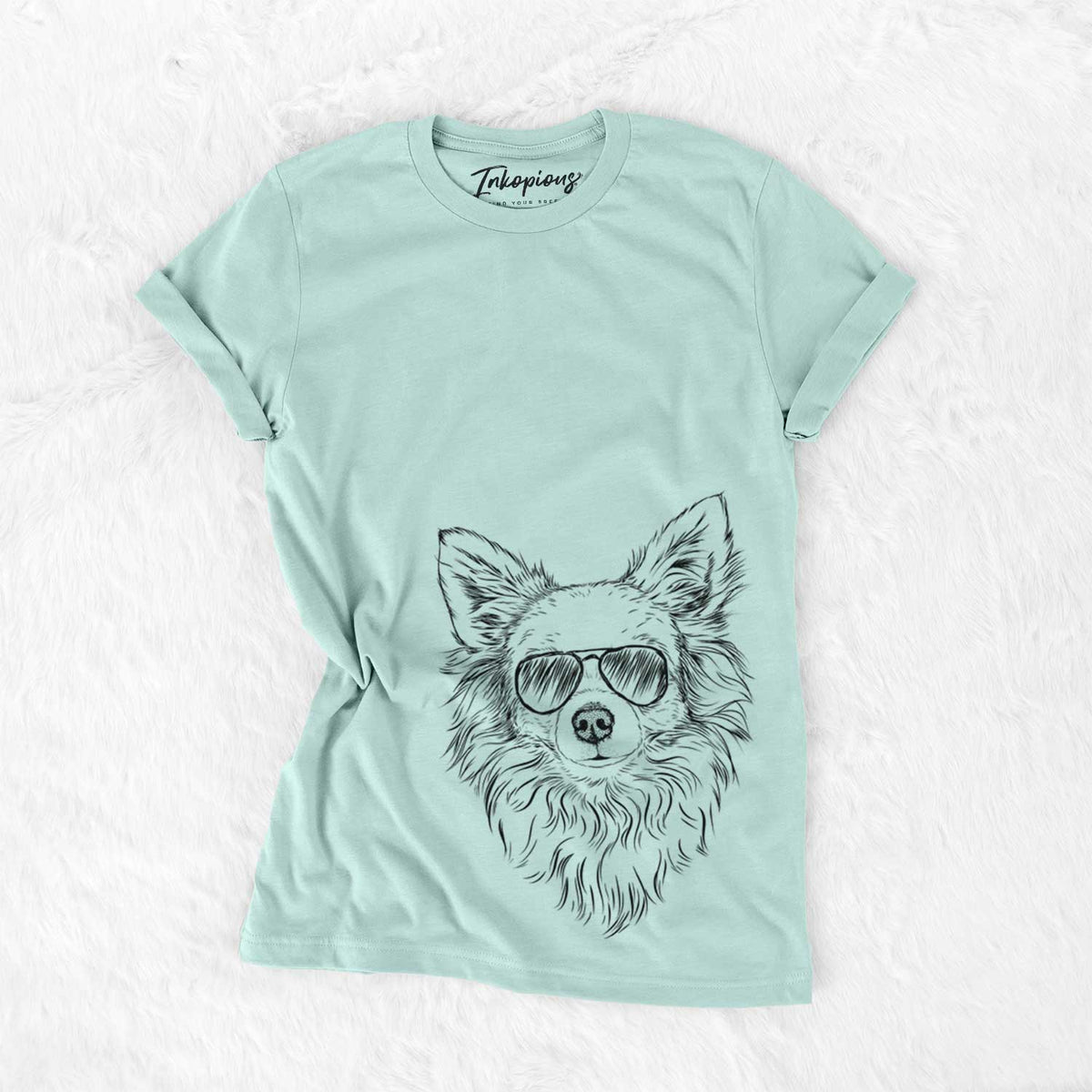 Aviator Emma the Longhaired Chihuahua - Unisex Crewneck