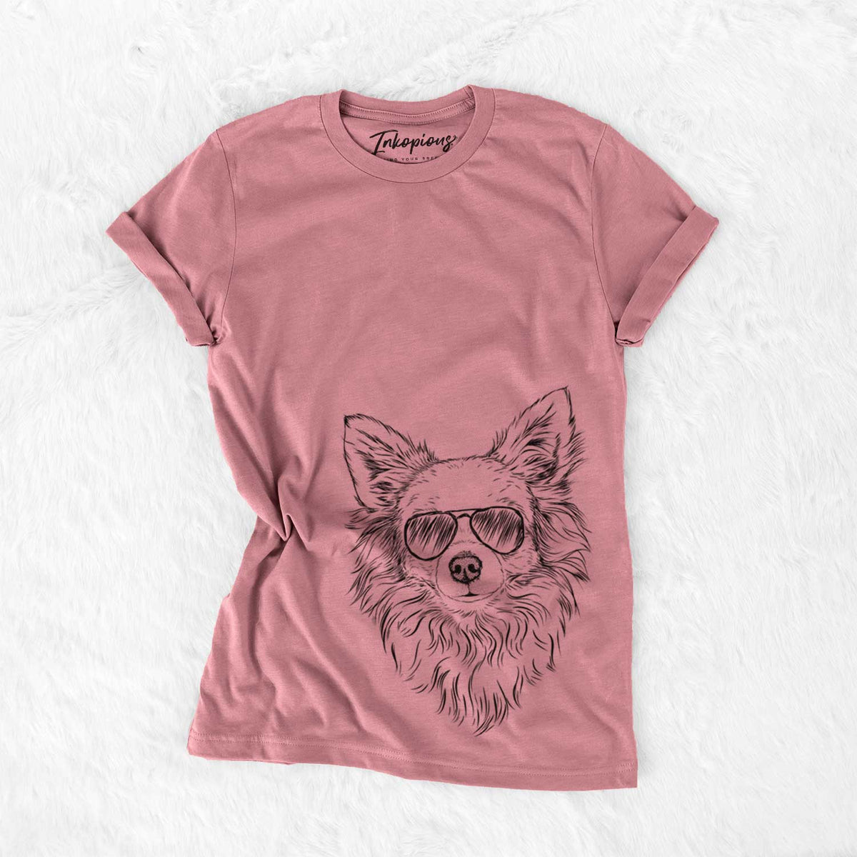 Aviator Emma the Longhaired Chihuahua - Unisex Crewneck
