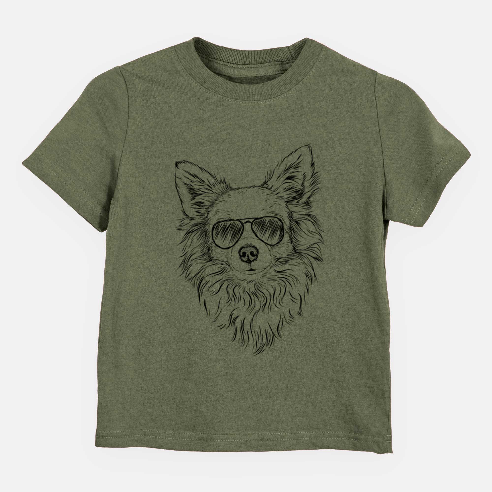 Aviator Emma the Longhaired Chihuahua - Kids/Youth/Toddler Shirt