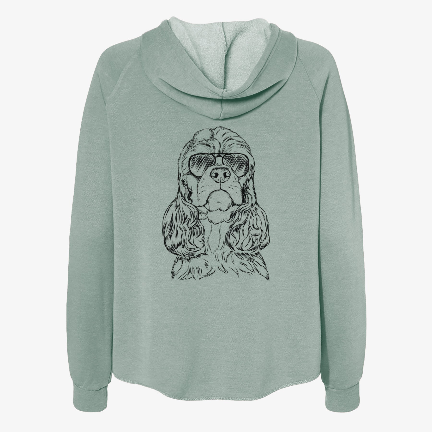 Emma the Cocker Spaniel - Women's Cali Wave Zip-Up Sweatshirt