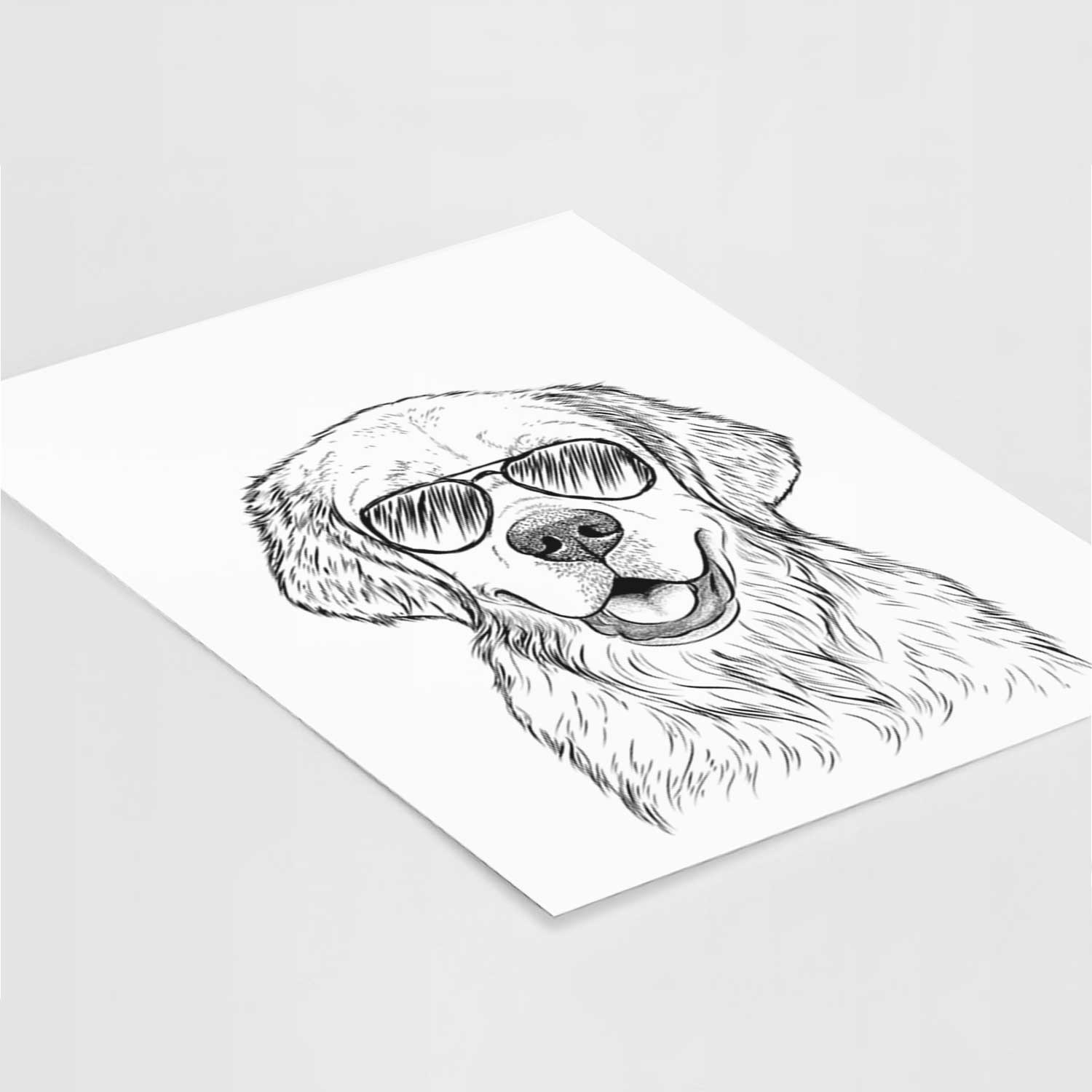 Emma the Golden Retriever Art Print