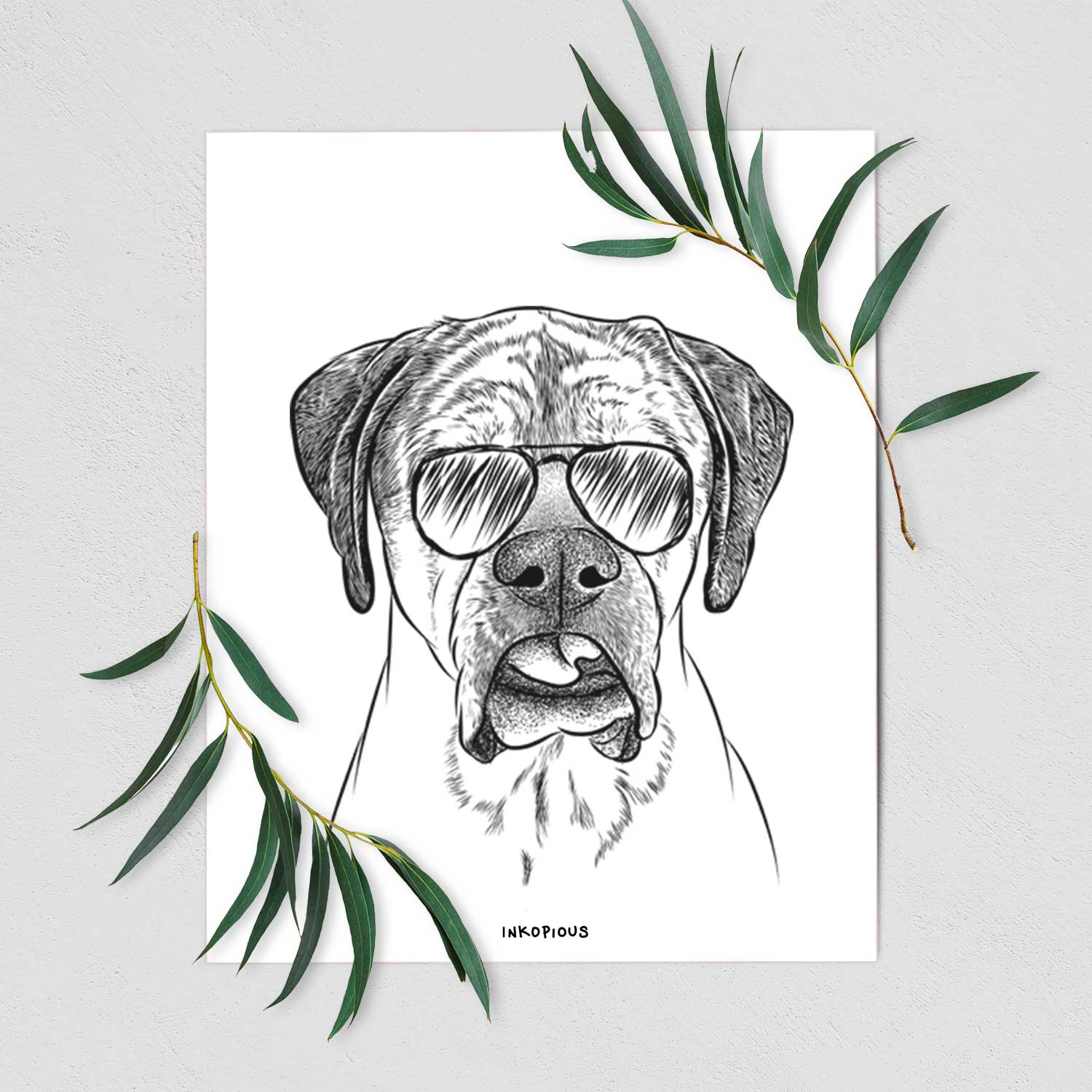 Emma the English Mastiff Art Print